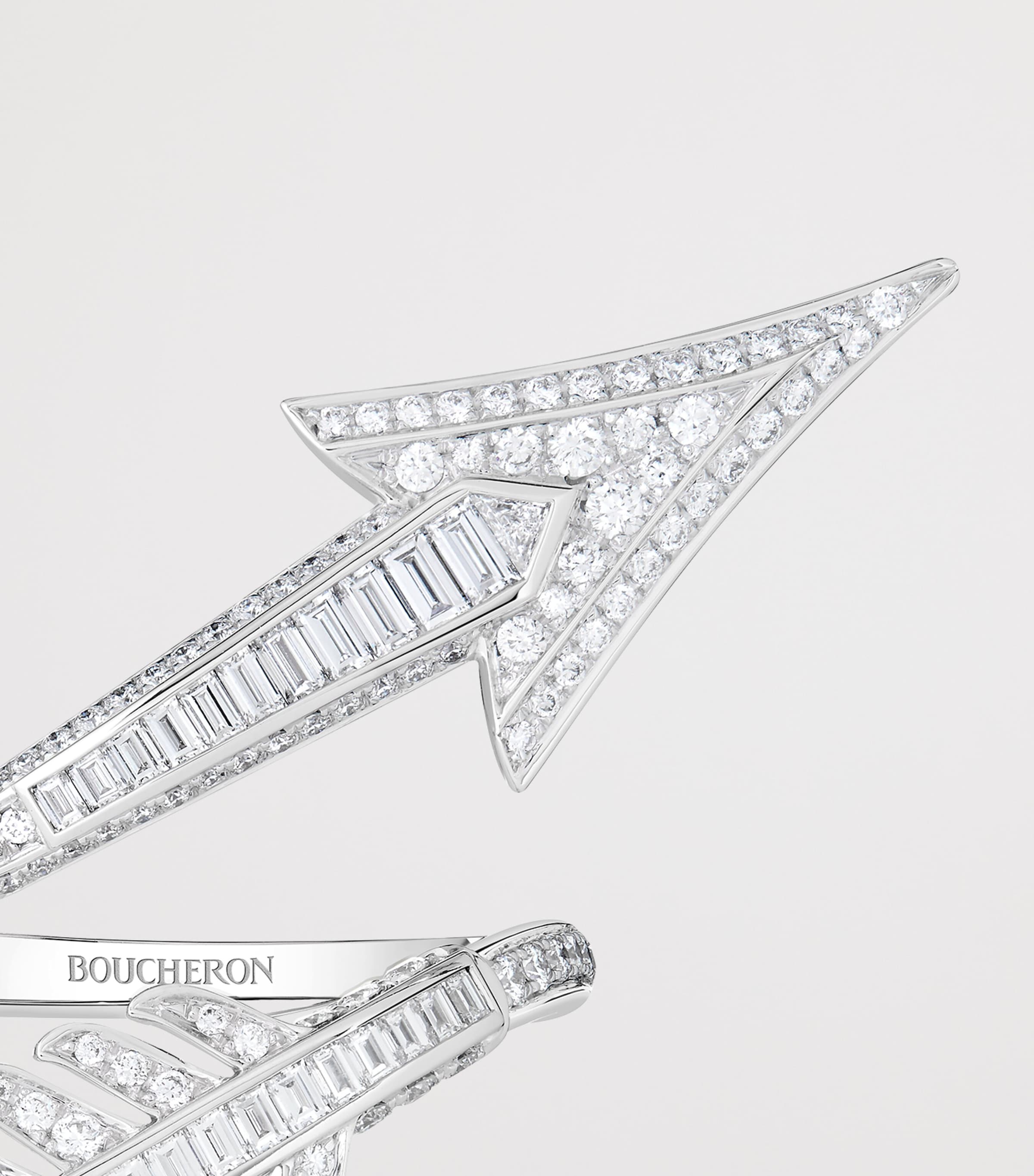 White Gold and Diamond Nature Triomphante Flèche Ring WHITE GOLD Image 3