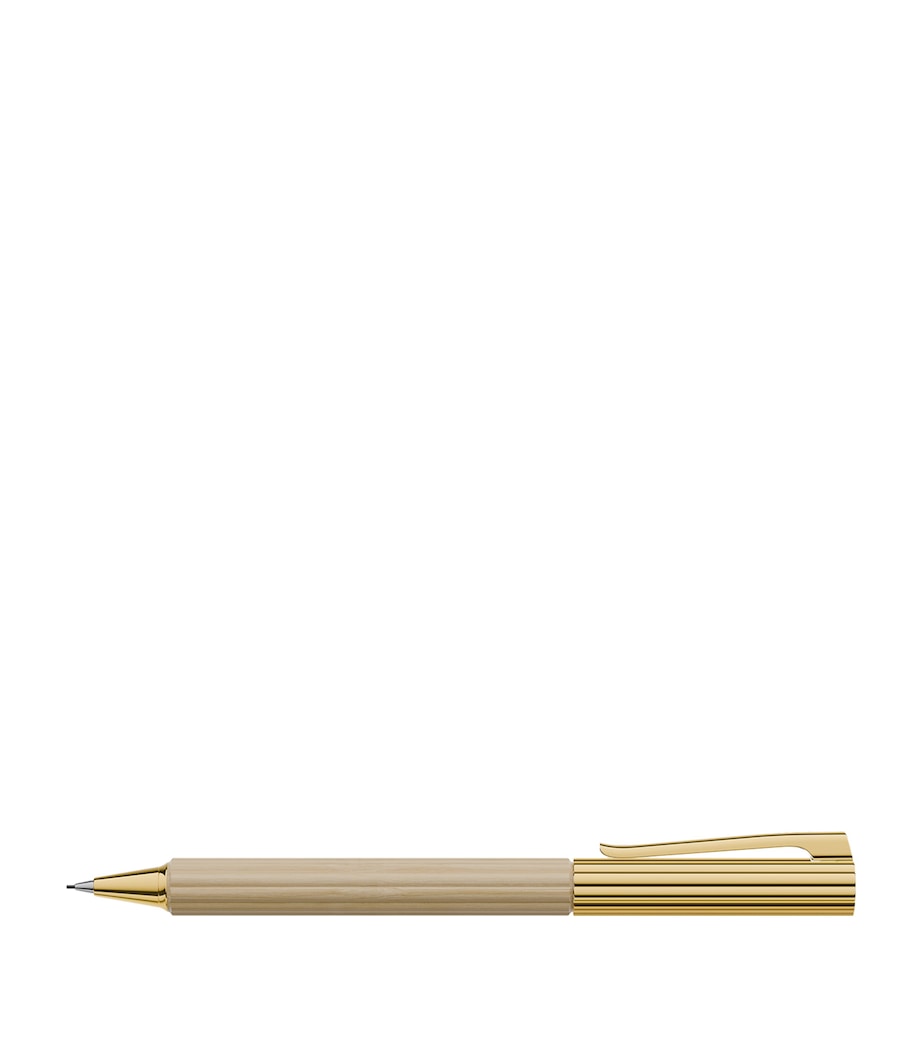 Gold-Trim Hornbeam Wood Bloom Mechanical Pencil GOLD Image 2