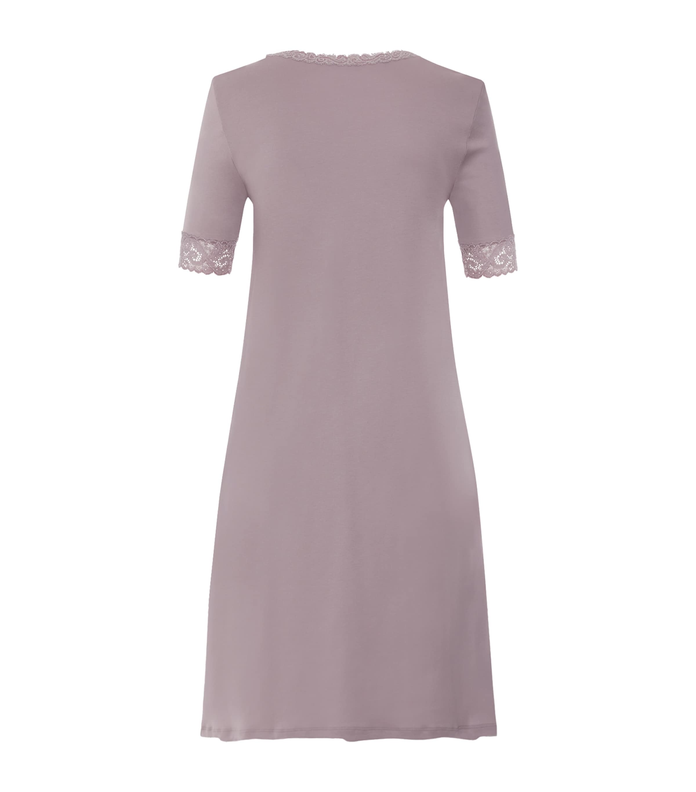 Hanro Womens Lace-Trim Moments Nightdress Stormy Rose Image 3