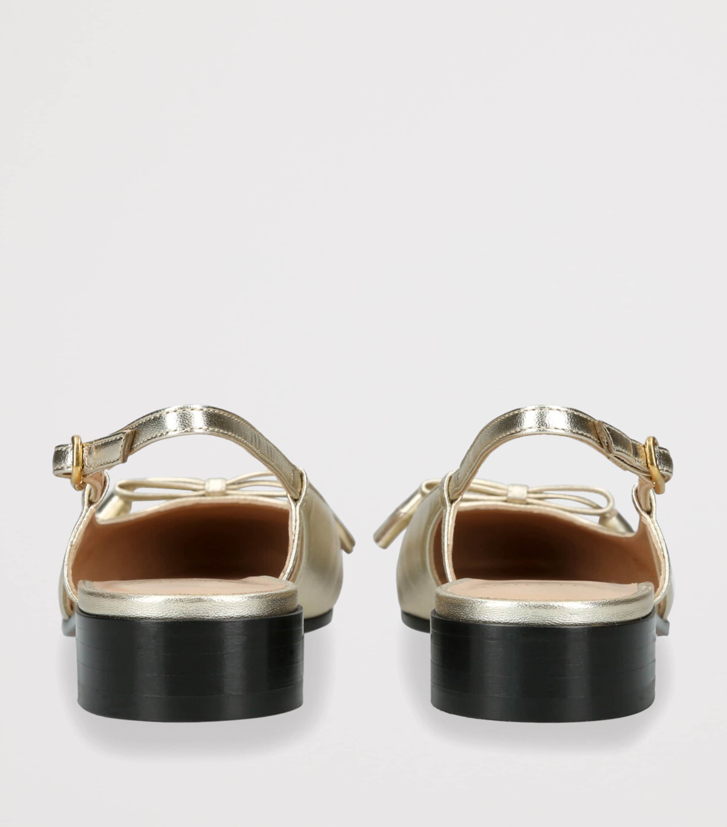 Leather Valet du Roi Slingback Flats 25 GOLD Image 2