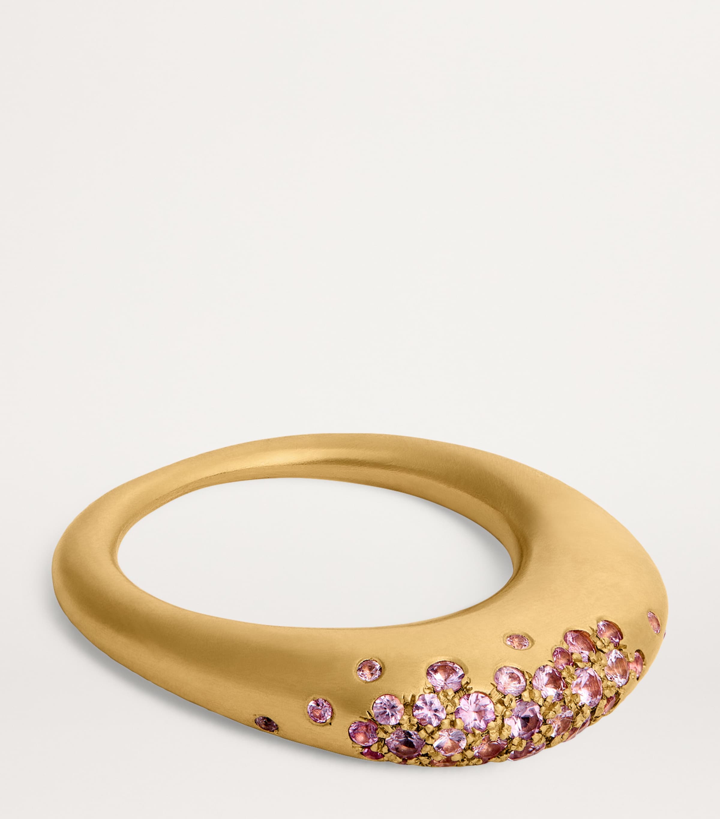 Small Yellow Gold and Pink Sapphire My Muse Urban Ring YELLOW GOLD Image 4