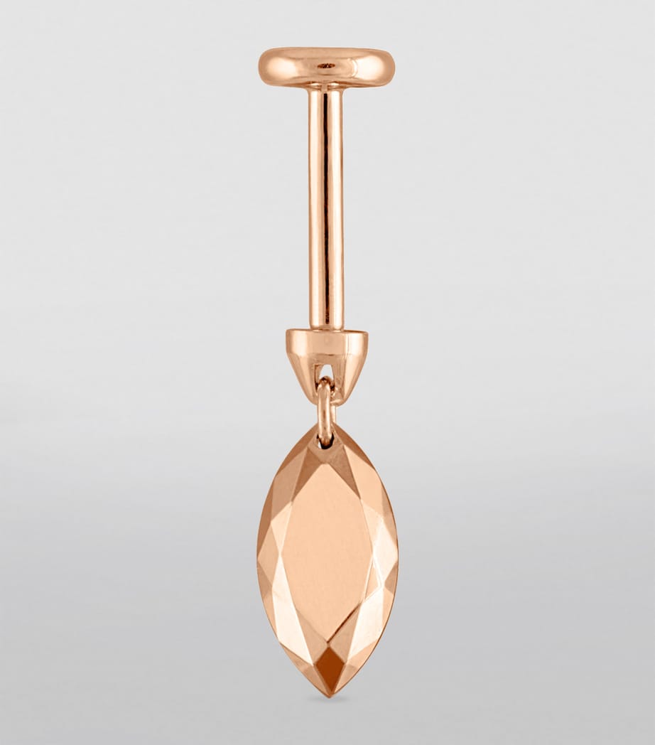 Faceted Marquise Threaded Charm Single Earring (7.5mm) ROSE GOLD Image 5