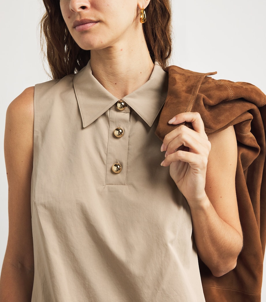 The Utility Shift Mini Dress LIGHT KHAKI Image 6