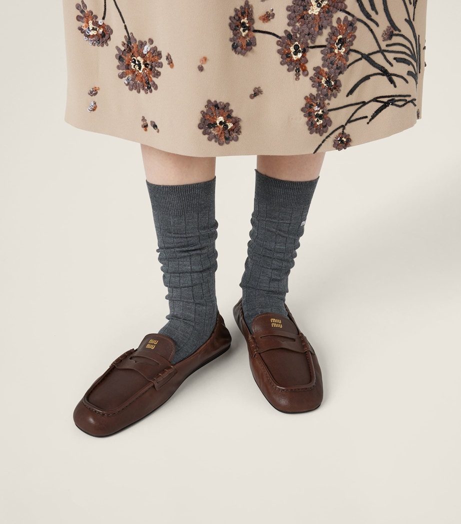 Miu Miu Nappa Leather Loafers Image 4