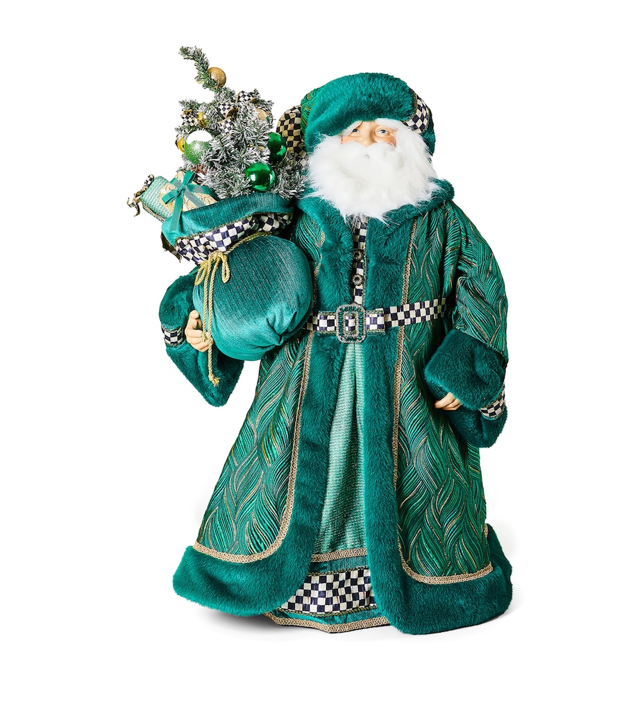 MacKenzie-Childs Large Emerald Luxe Father Christmas Green Image 1