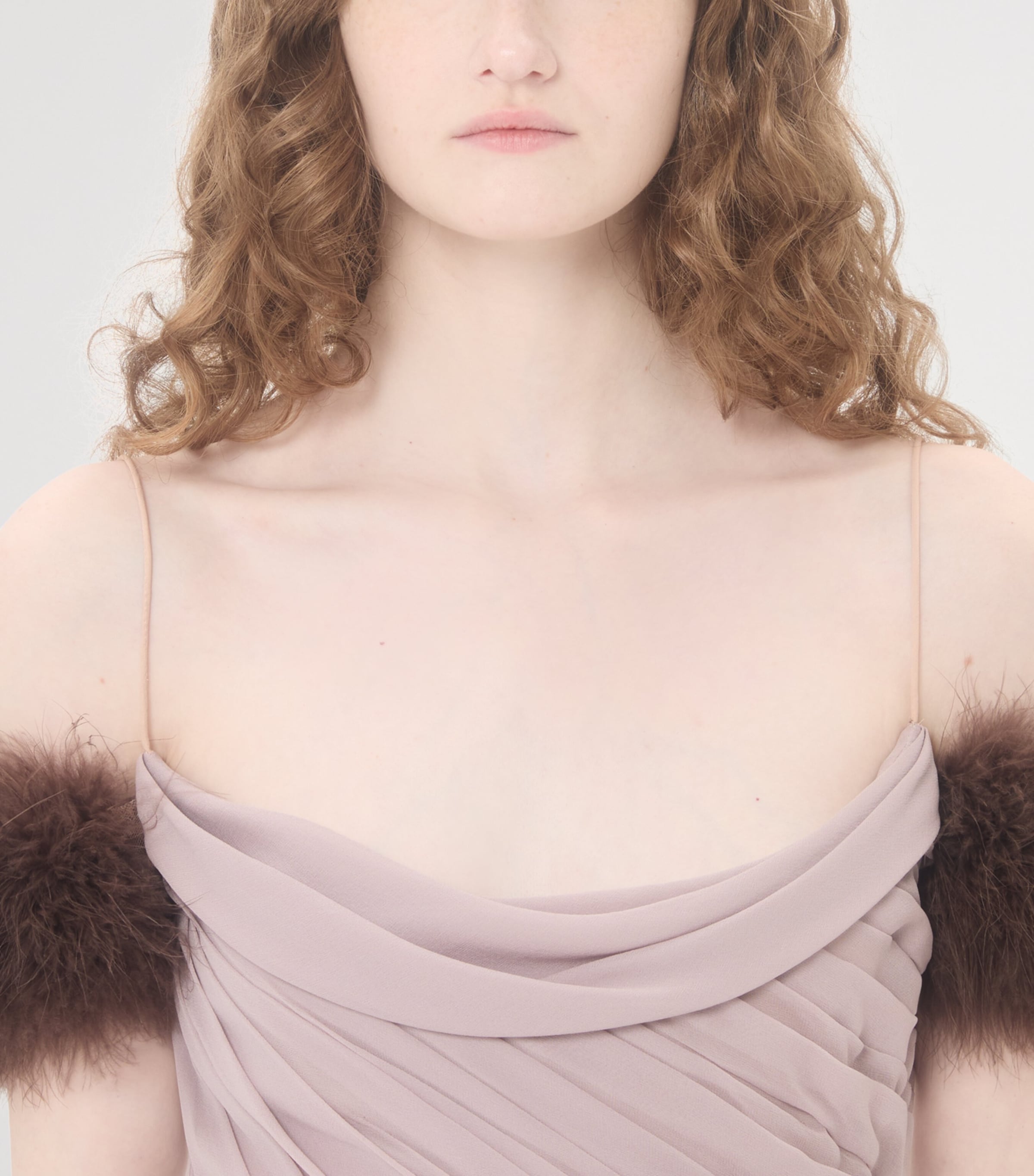 Silk Feather-Trim Gown ZNR Image 6