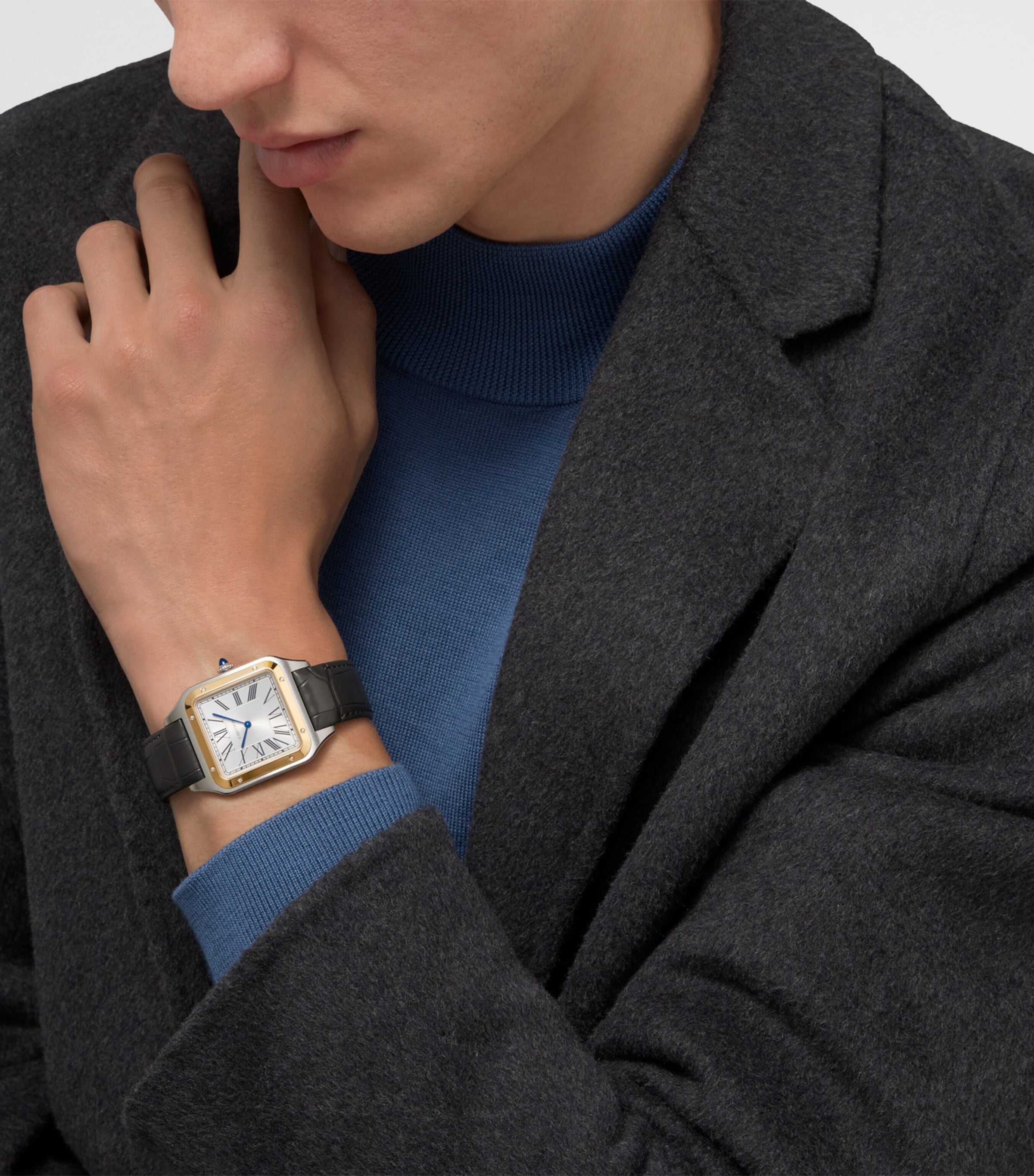 Extra Large Steel and Yellow Gold Santos-Dumont Watch 46.6mm STEEL + YELLOW GOLD Image 2