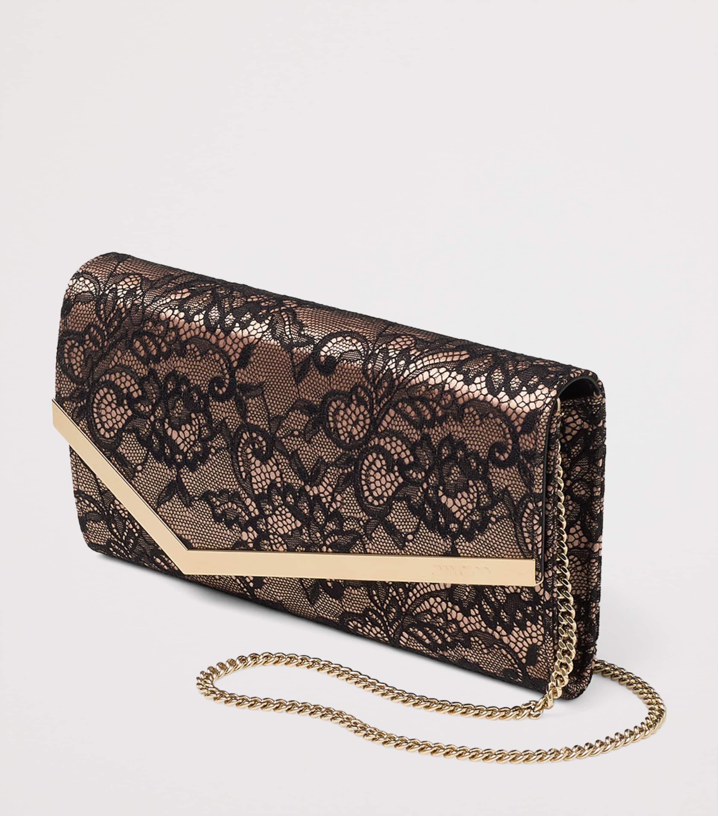 Lace Emmie Clutch Bag BLACK/BALLET PINK/LI Image 3