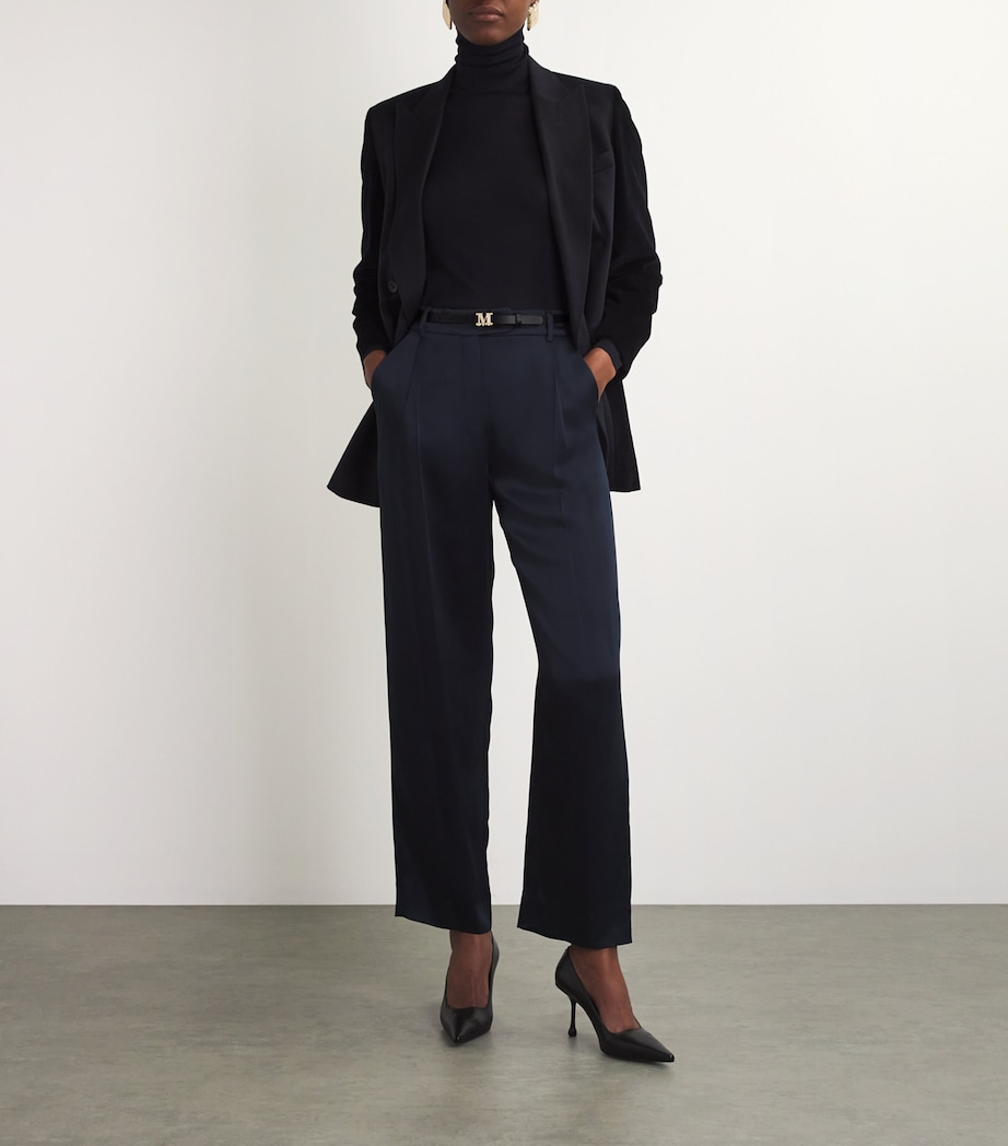 Leather Monogram Belt BLACK Image 4