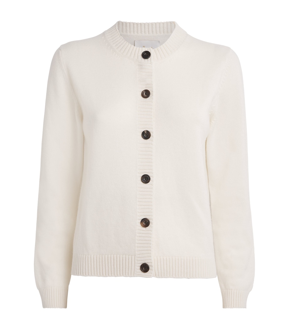 Harrods Womens Cashmere-Cotton Cardigan Niveous Image 1