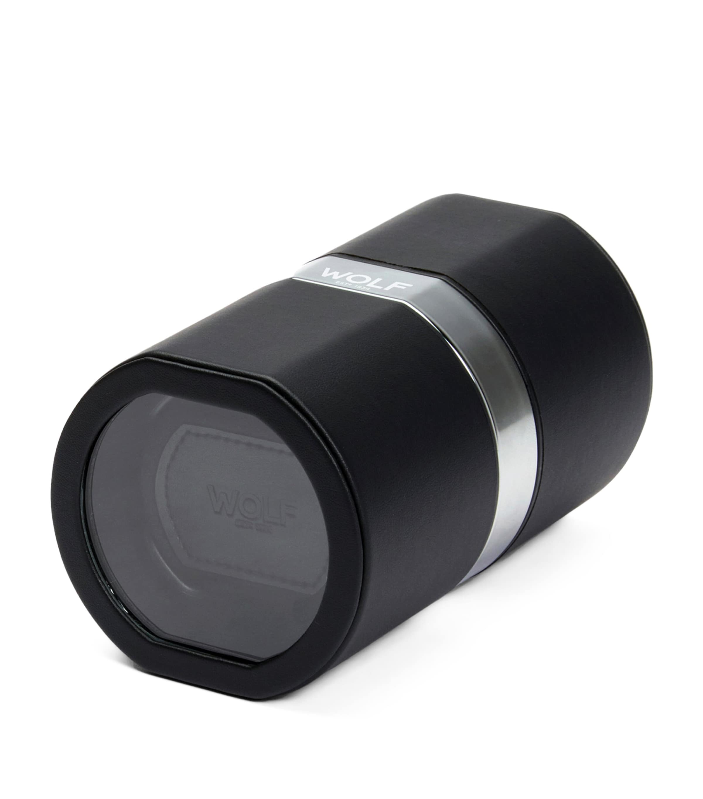 WOLF Vegan Leather The Rocket Watch Winder Black Image 3