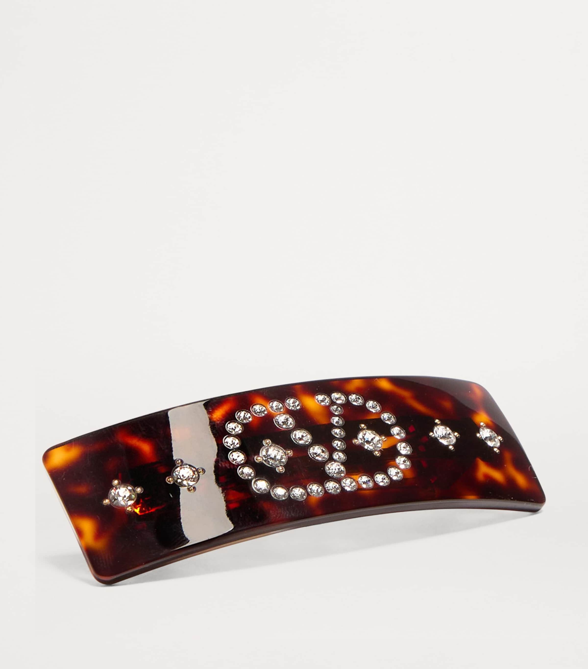 Crystal-Embellished VLogo Hair Clip RFZ Image 2