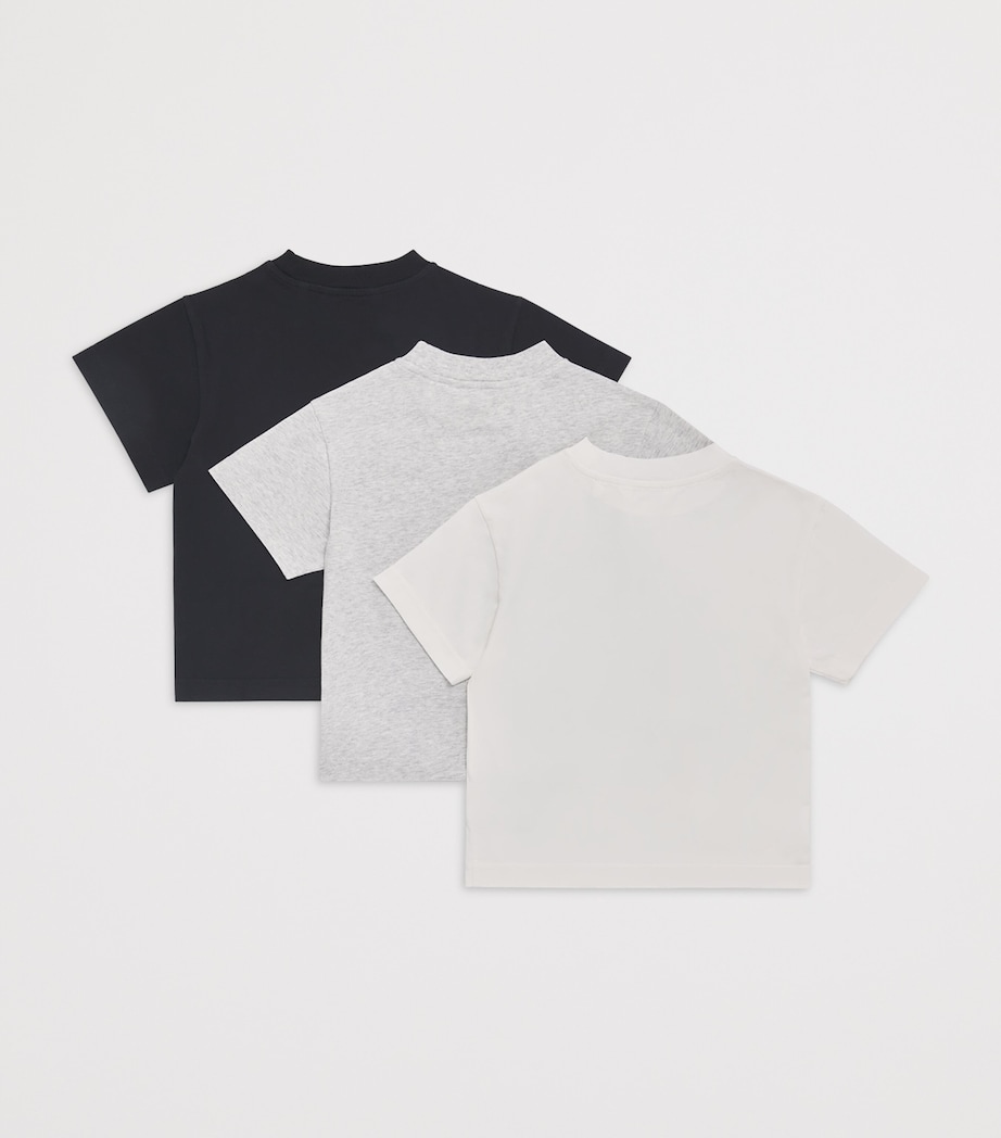 Pack of 3 Cotton Logo T-Shirts (4-12+ Years) 0310OFFW BLACK Image 2