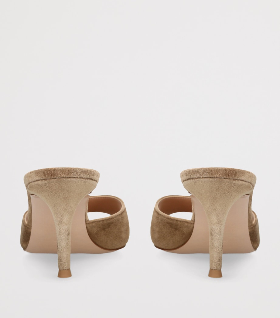 Suede Elle Mules 85 BEIGE Image 2