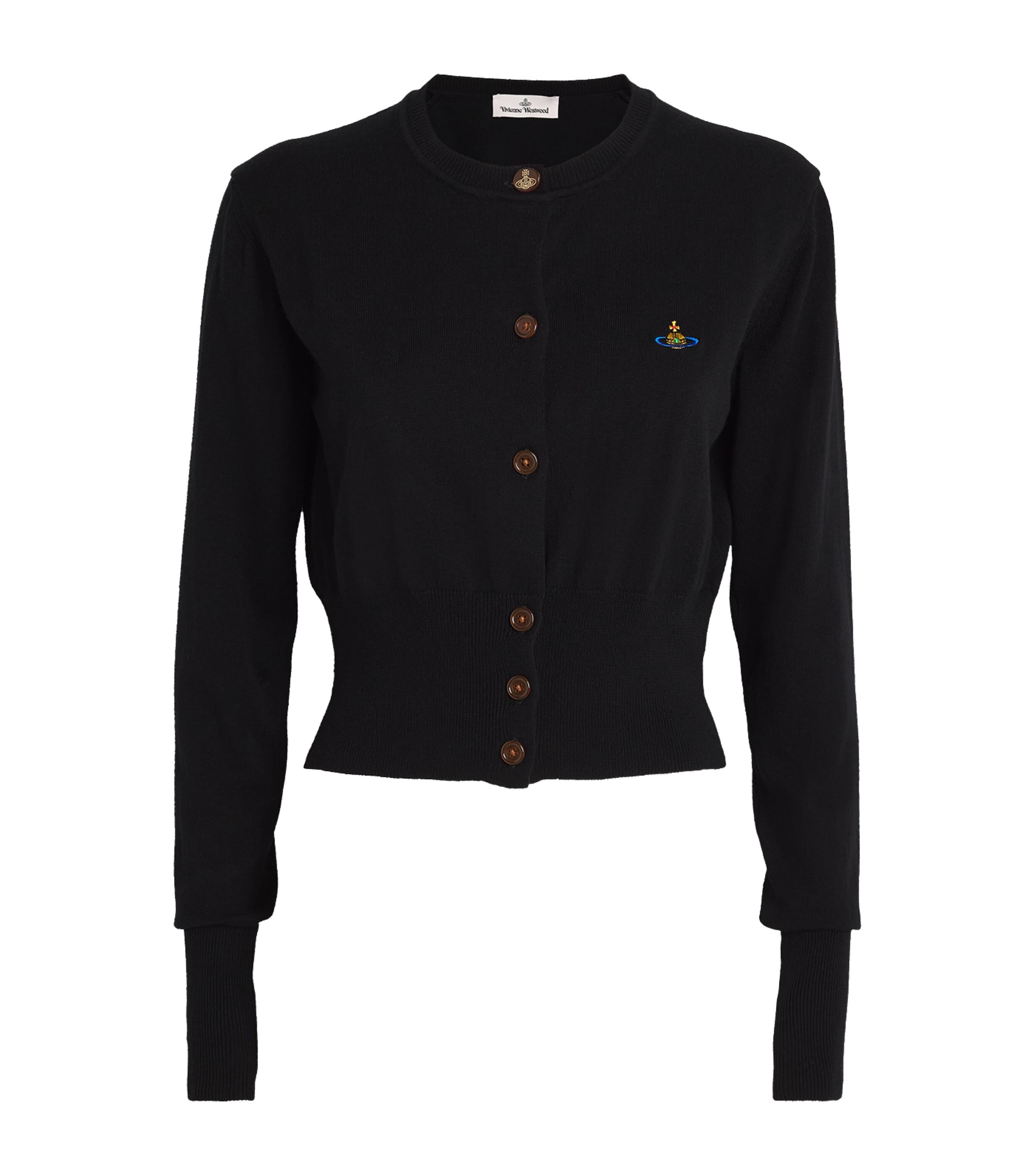 Shop Vivienne Westwood Bea Cropped Cardigan In Black