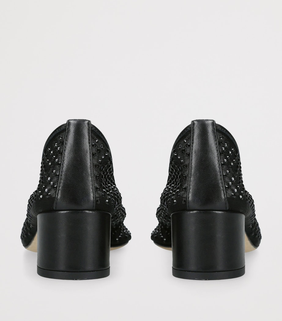 Mesh Embellished Balla Pumps 55 BLACK Image 2