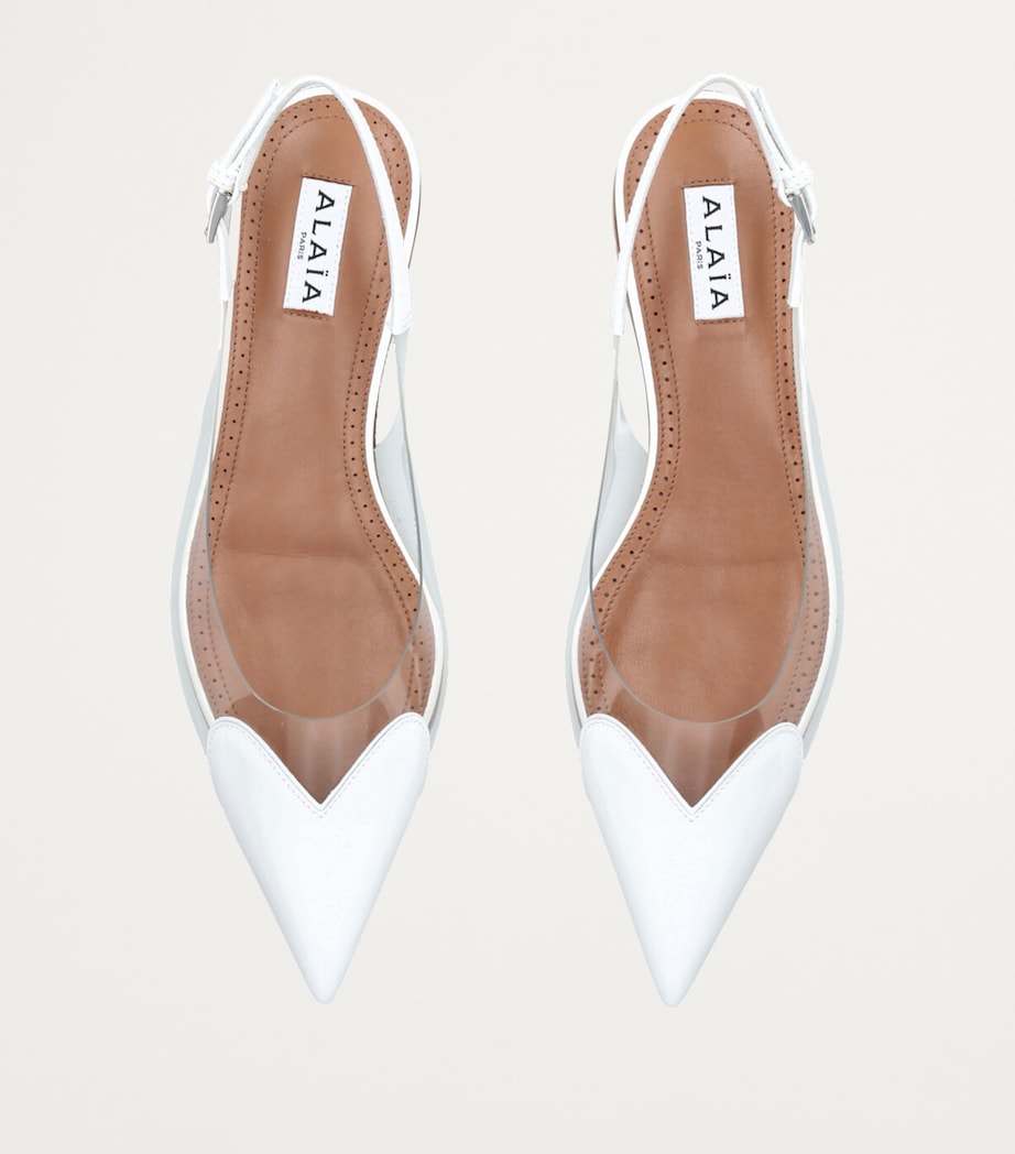 Le Coeur Slingback Flats WHITE Image 4