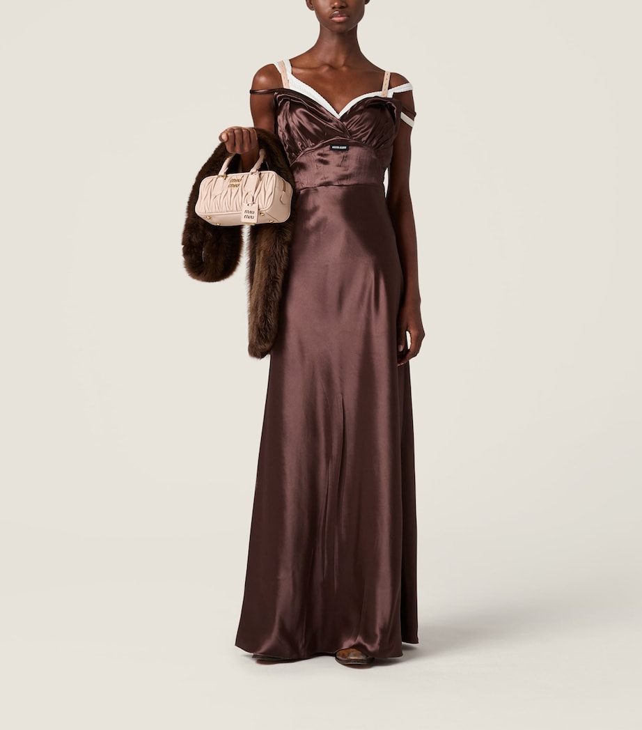 Satin Maxi Dress F0324 Image 2