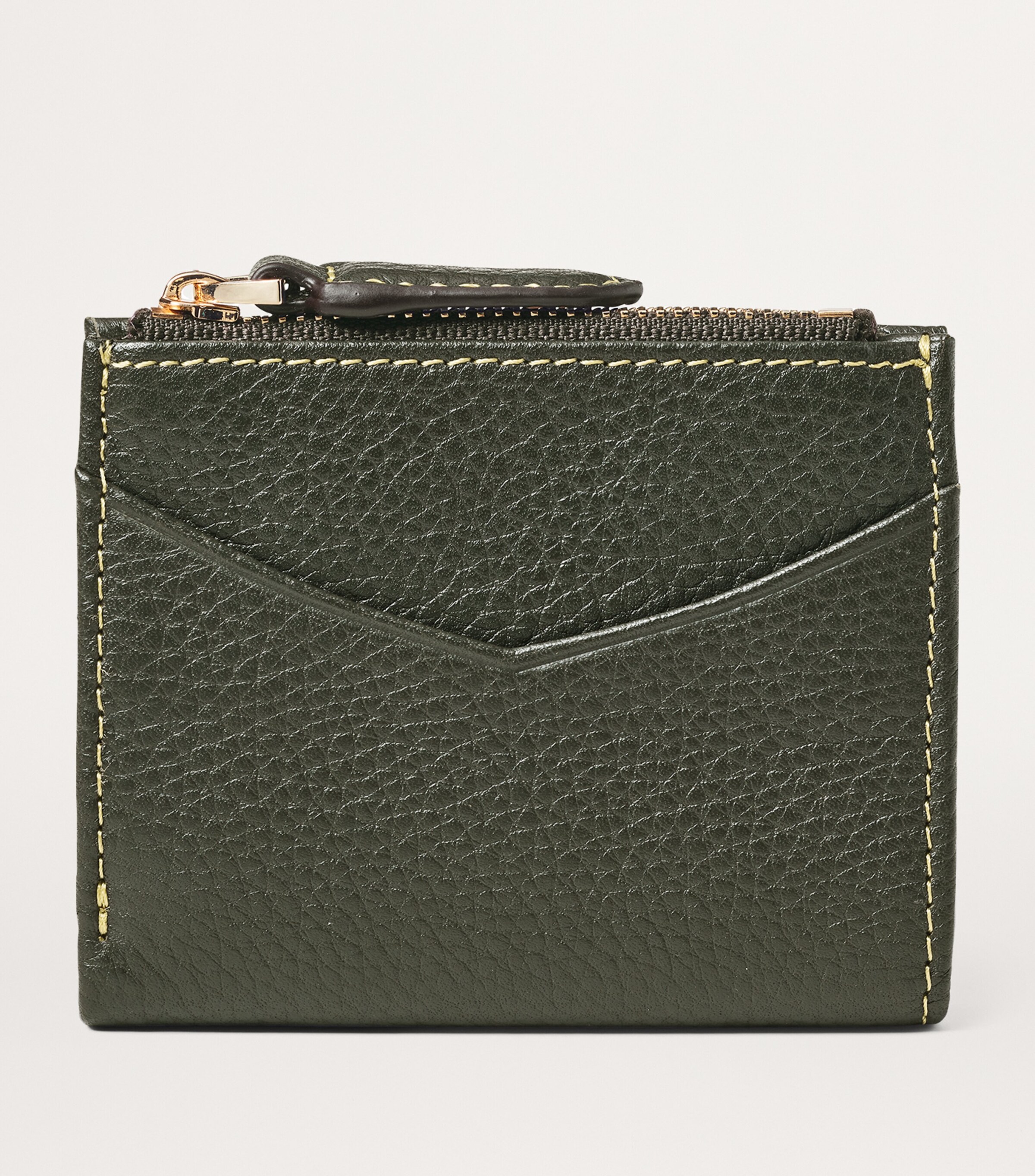 Aspinal Of London Leather Hudson Coin and Card Holder Green Image 2
