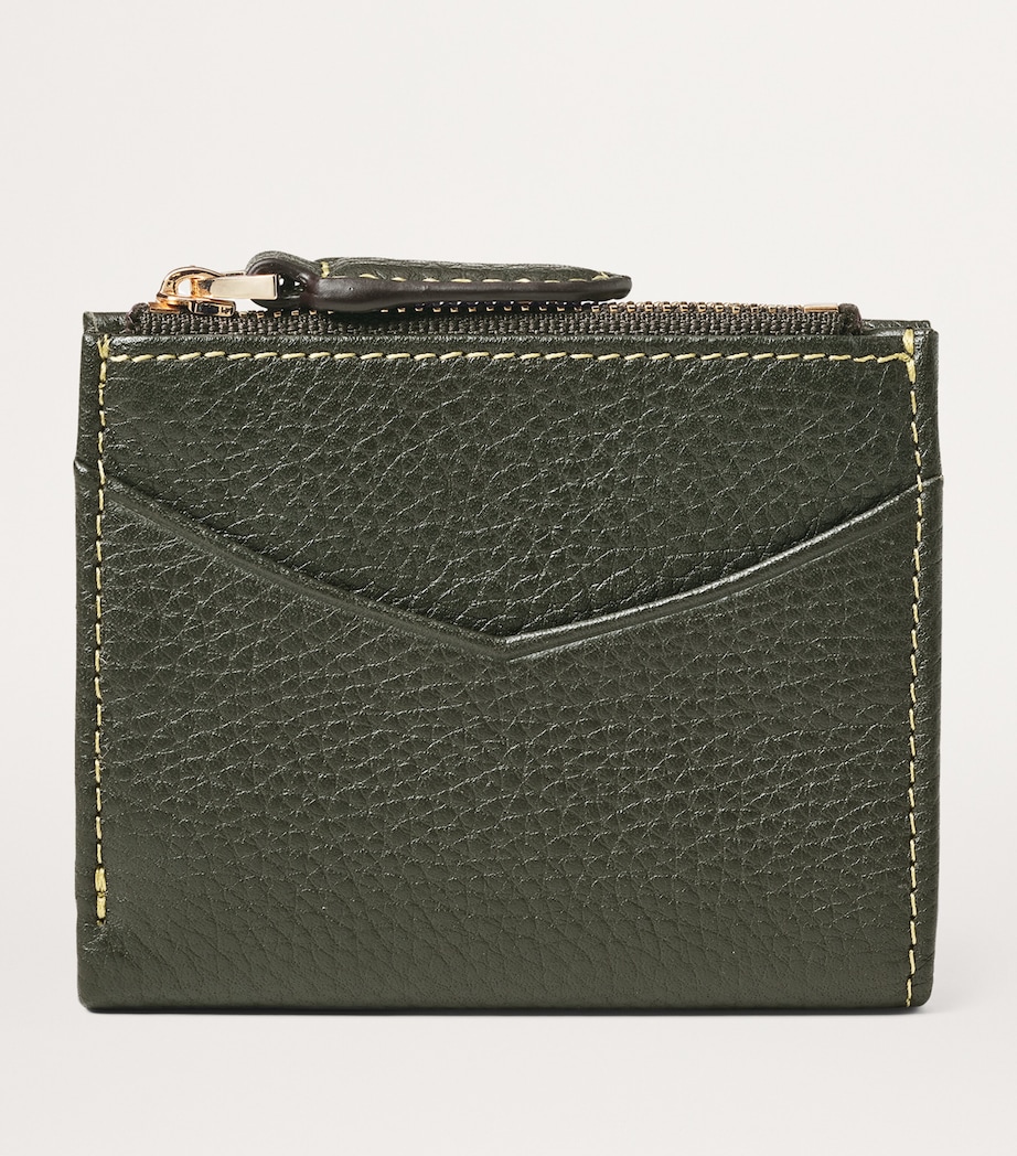 Aspinal Of London Leather Hudson Coin and Card Holder Green Image 2