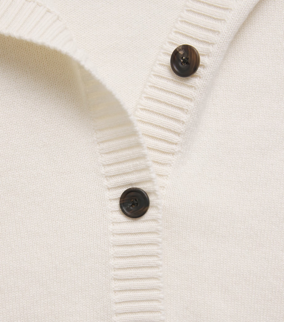 Harrods Womens Cashmere-Cotton Cardigan Niveous Image 6