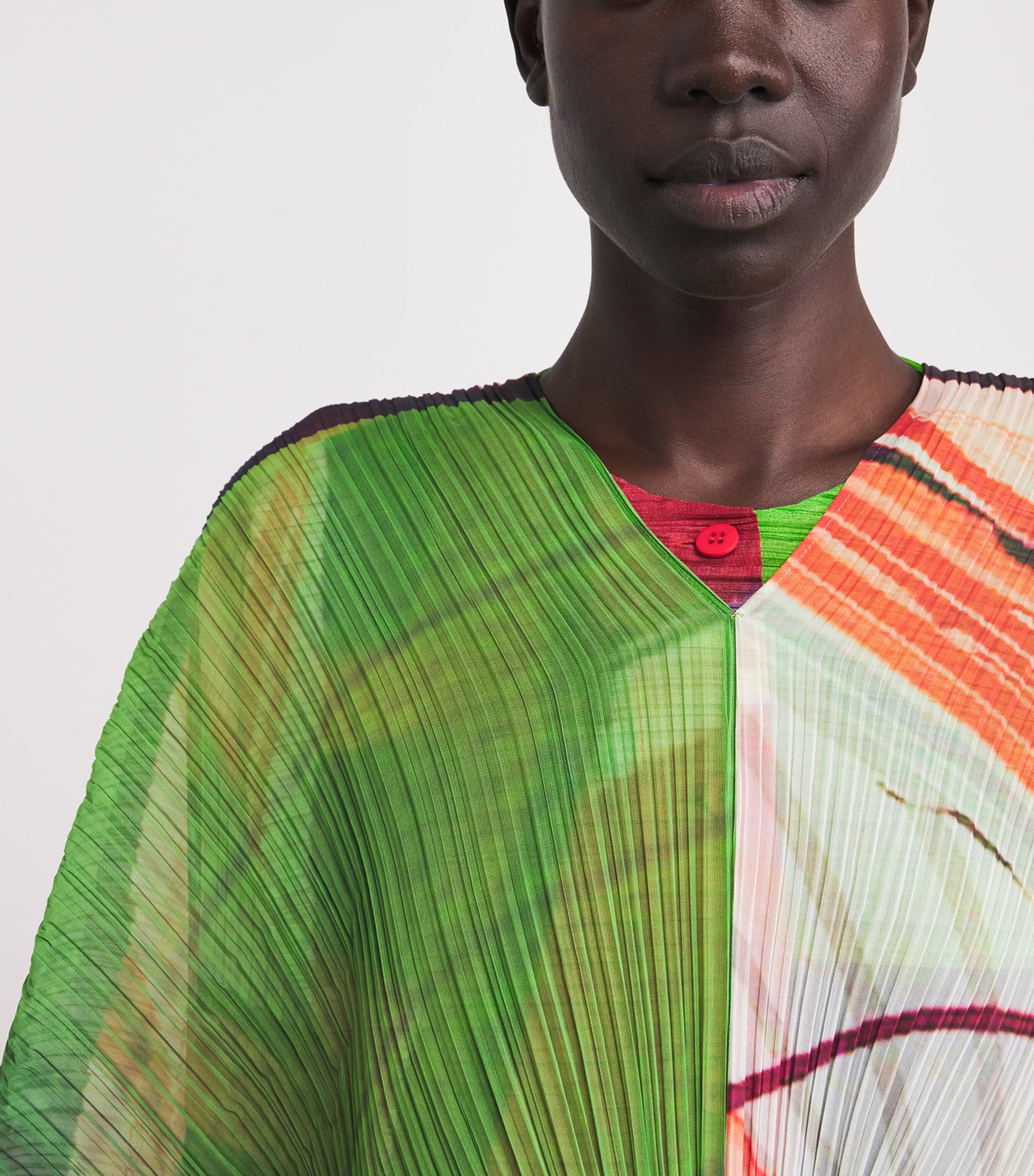 City Collage Madame-T Stole RED X GREEN Image 6