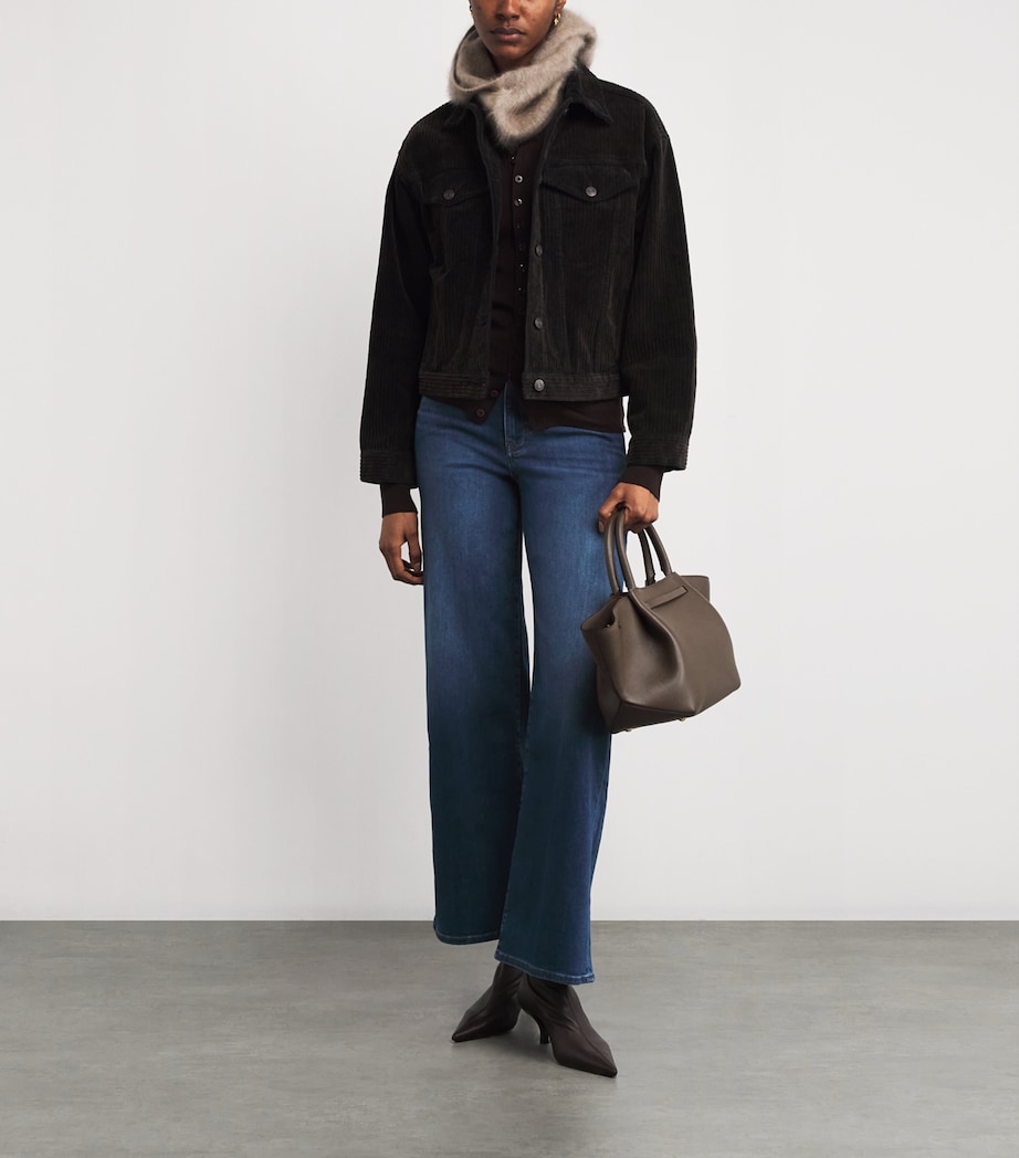 FRAME Womens Le Slim Palazzo Wide-Leg Jeans Celebrity Image 2