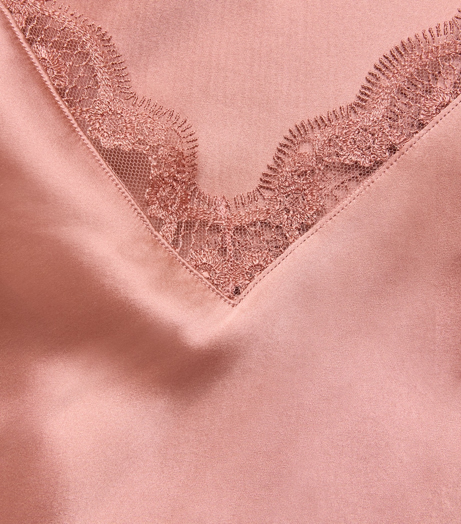 Simone Perele Womens Silk Love Me Nightdress Smokey Pink Image 5