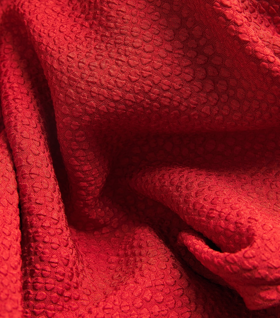 Jacquard Belted Pedernal Dress CARMINE Image 5