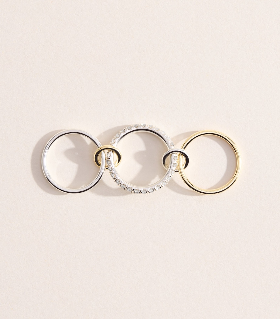 Spinelli Kilcollin Sterling Silver, Yellow Gold and Diamond Cassia Ring Sterling Silver Image 3