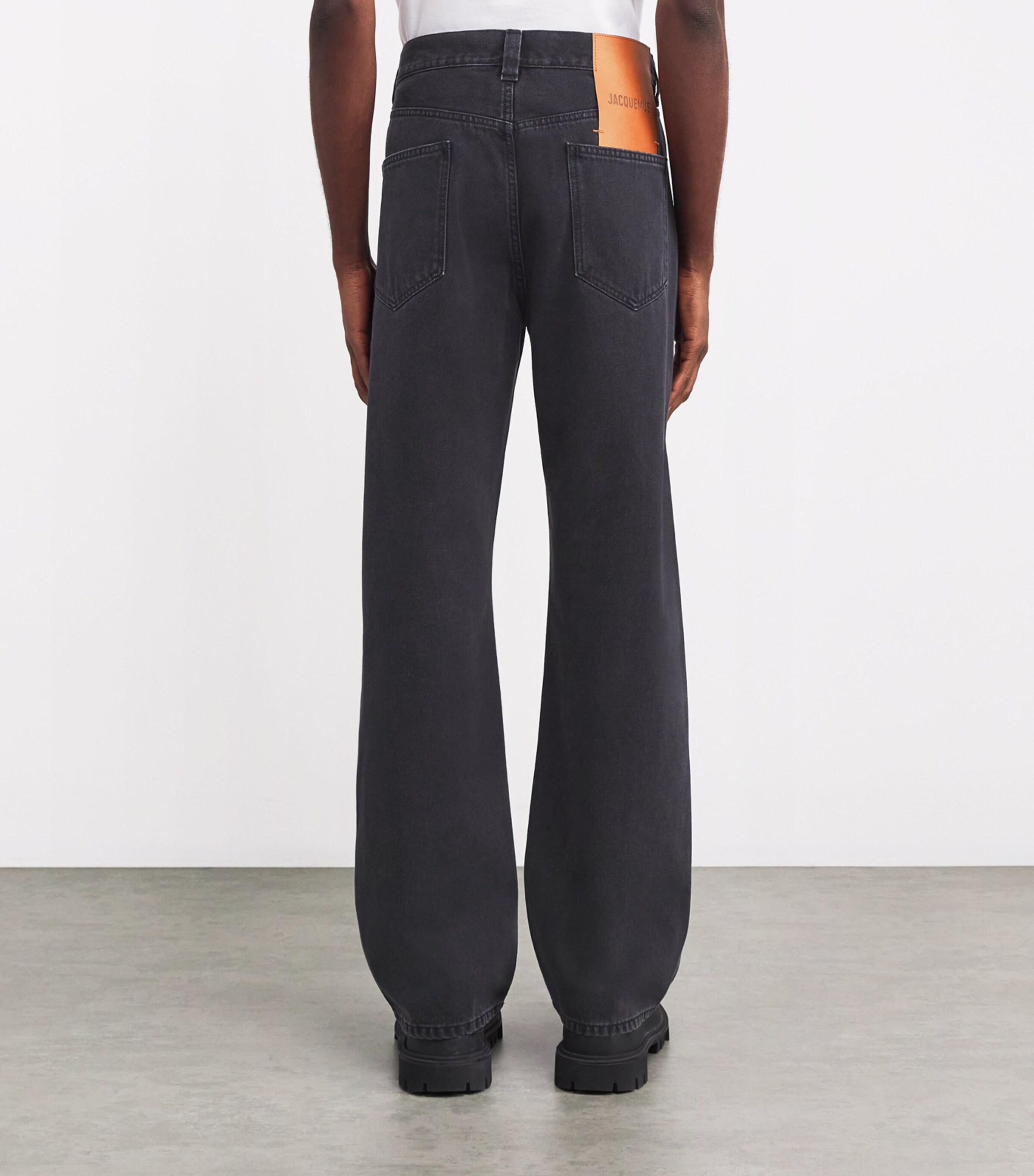 Jacquemus Mens Le de Nîmes Wide-Leg Jeans Black Image 4