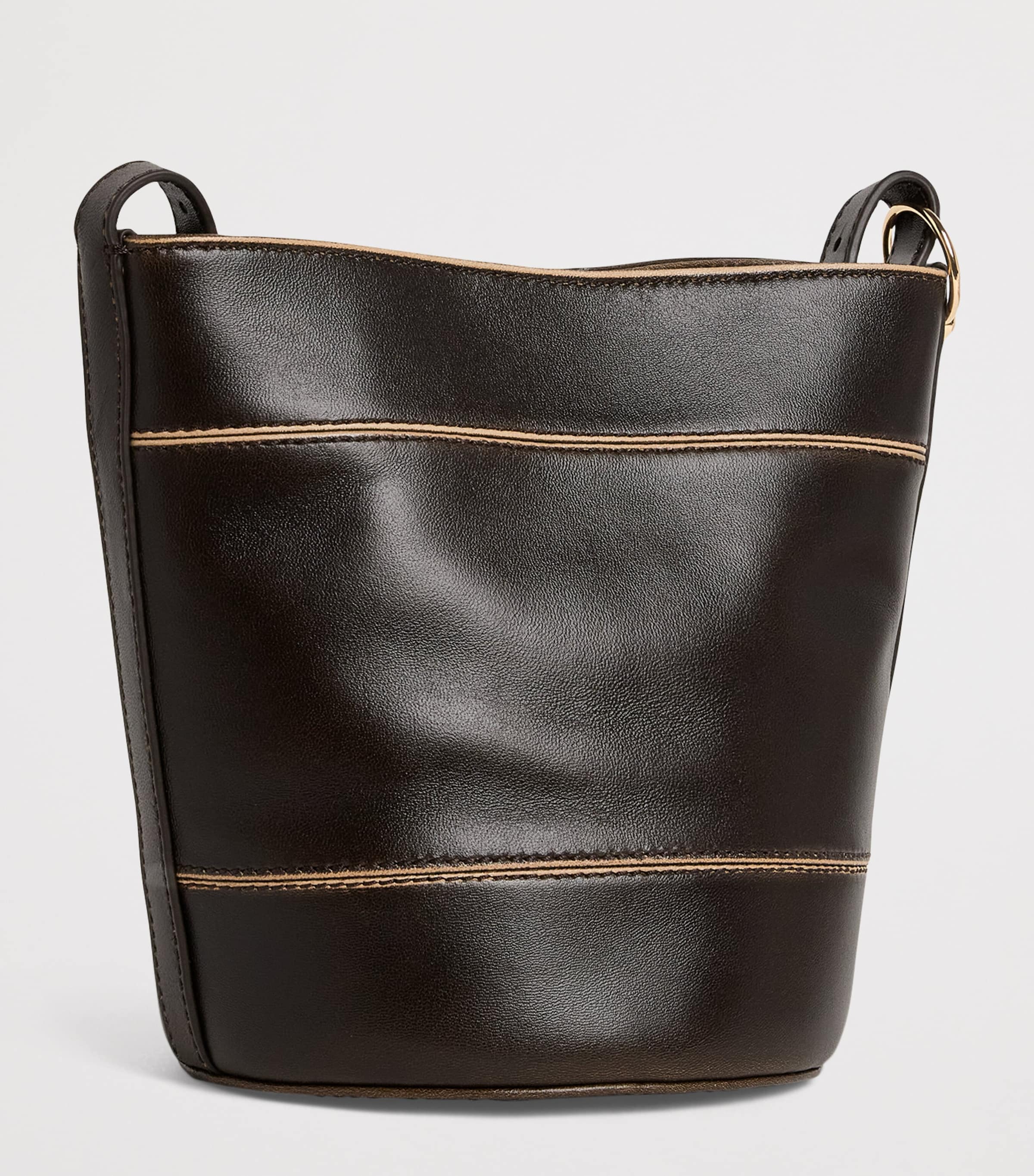 Leather Solveig Tote Bag BROWN Image 3