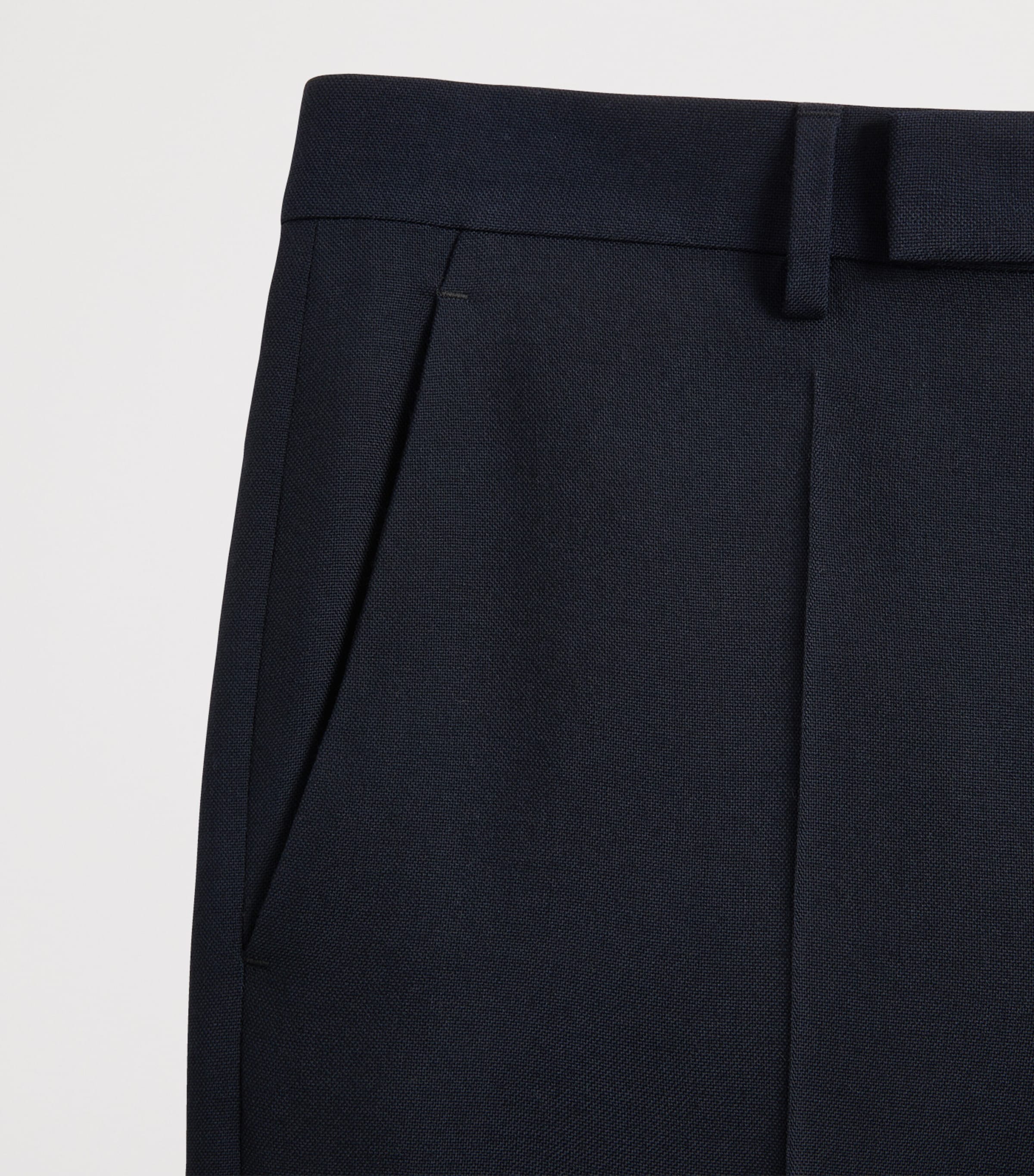Valentino Mens Virgin Wool Pleated Trousers Image 6