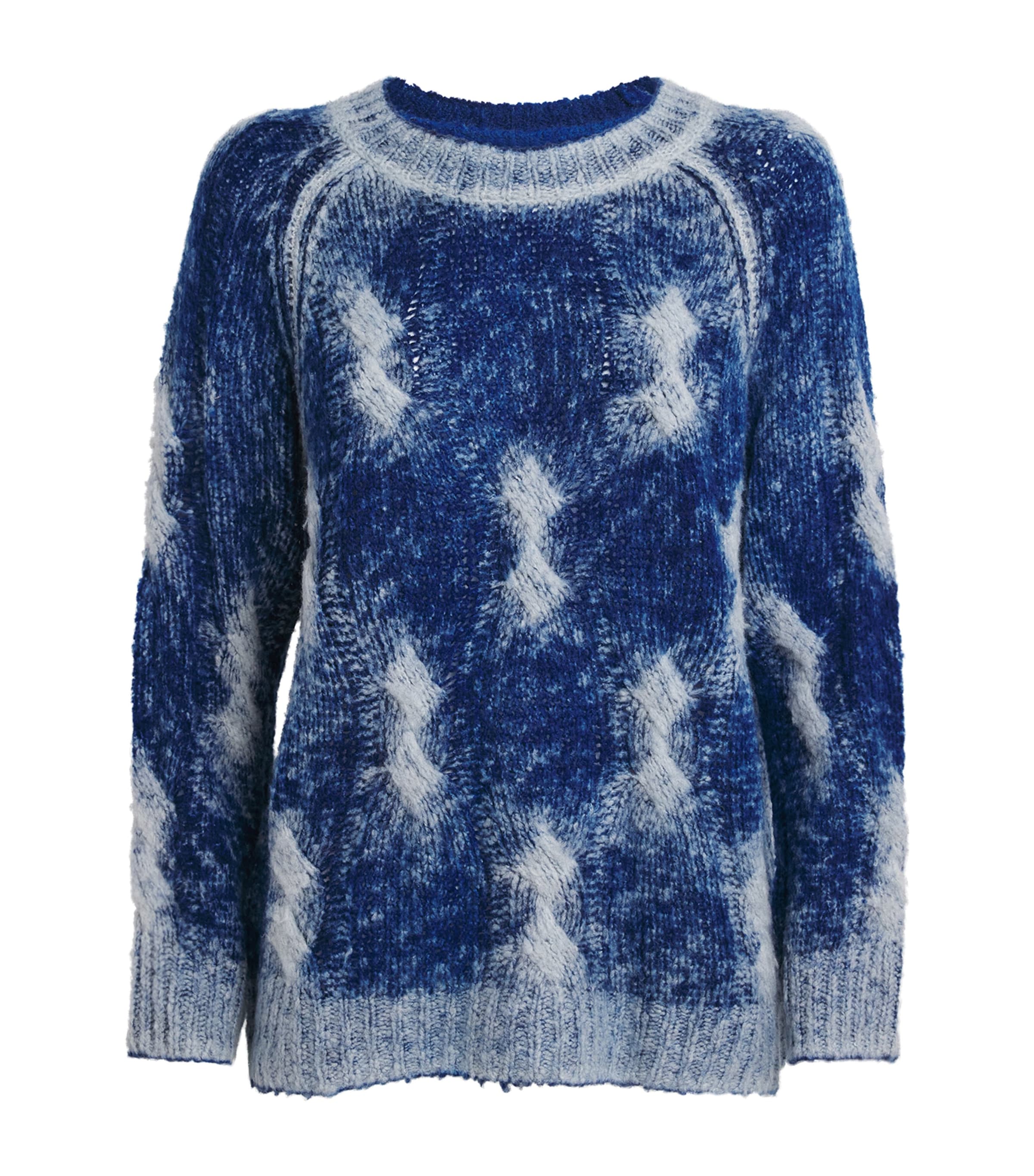 Max & Co Wool-blend Crew-neck Sweater In Blue