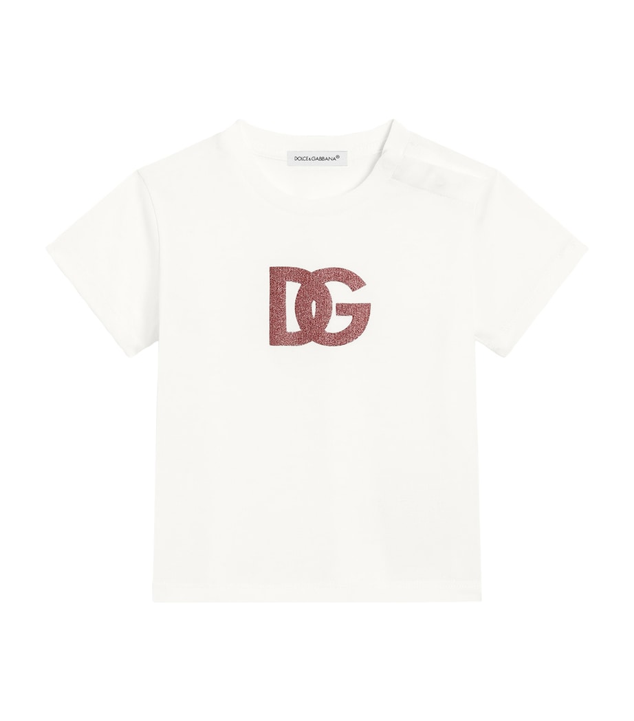 Cotton DG Logo T-Shirt (3-30 Months) W0111-WHITE Image 1