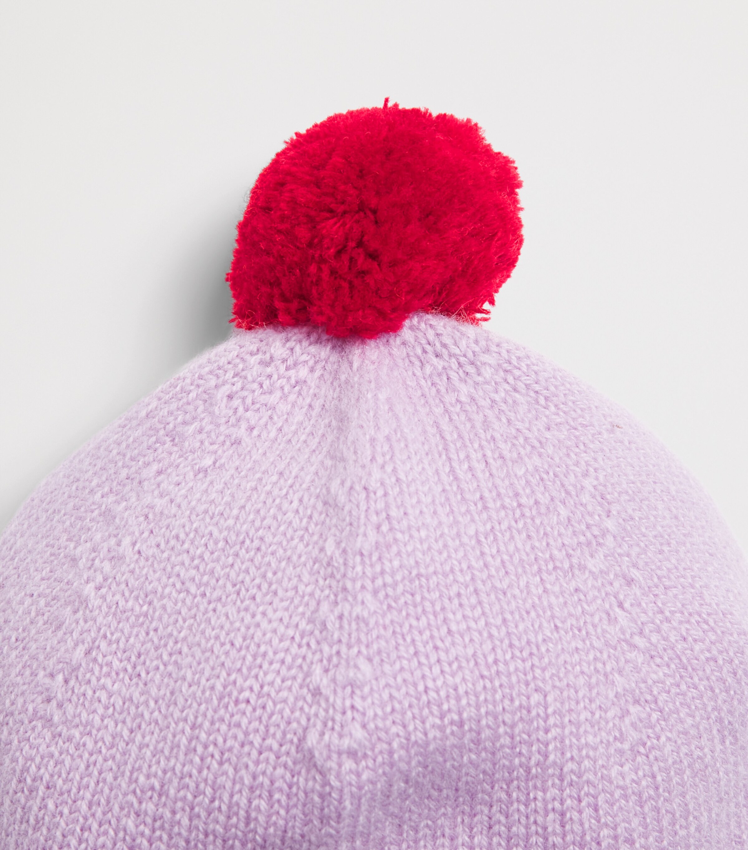 Rosie Sugden Cashmere Pom-Pom Bonnet (0-24 Months) Lupin/chianti Image 3