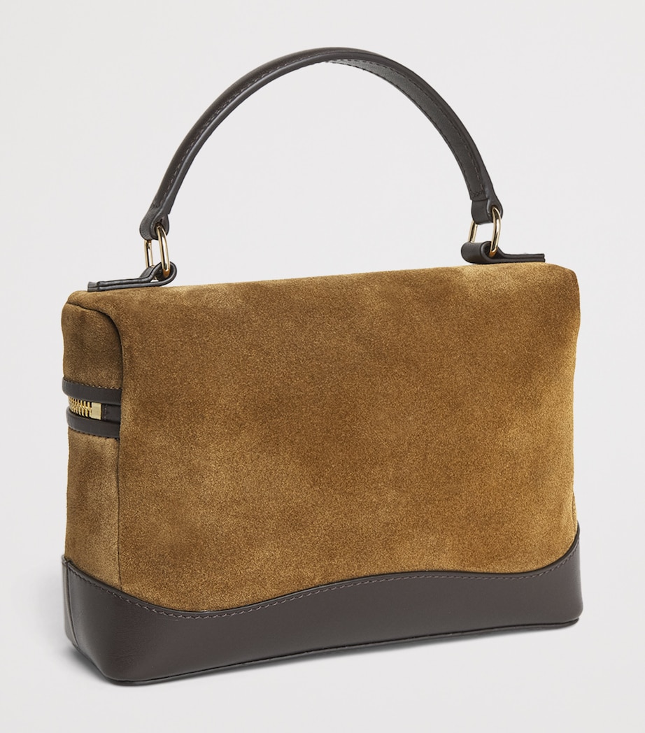 Sandro Paris Suede Tangolino Vanity Bag Camel Image 3