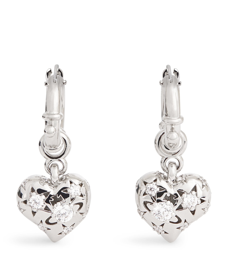 Crystal-Embellished Lee Earrings P102 PLTNM/WHT Image 1