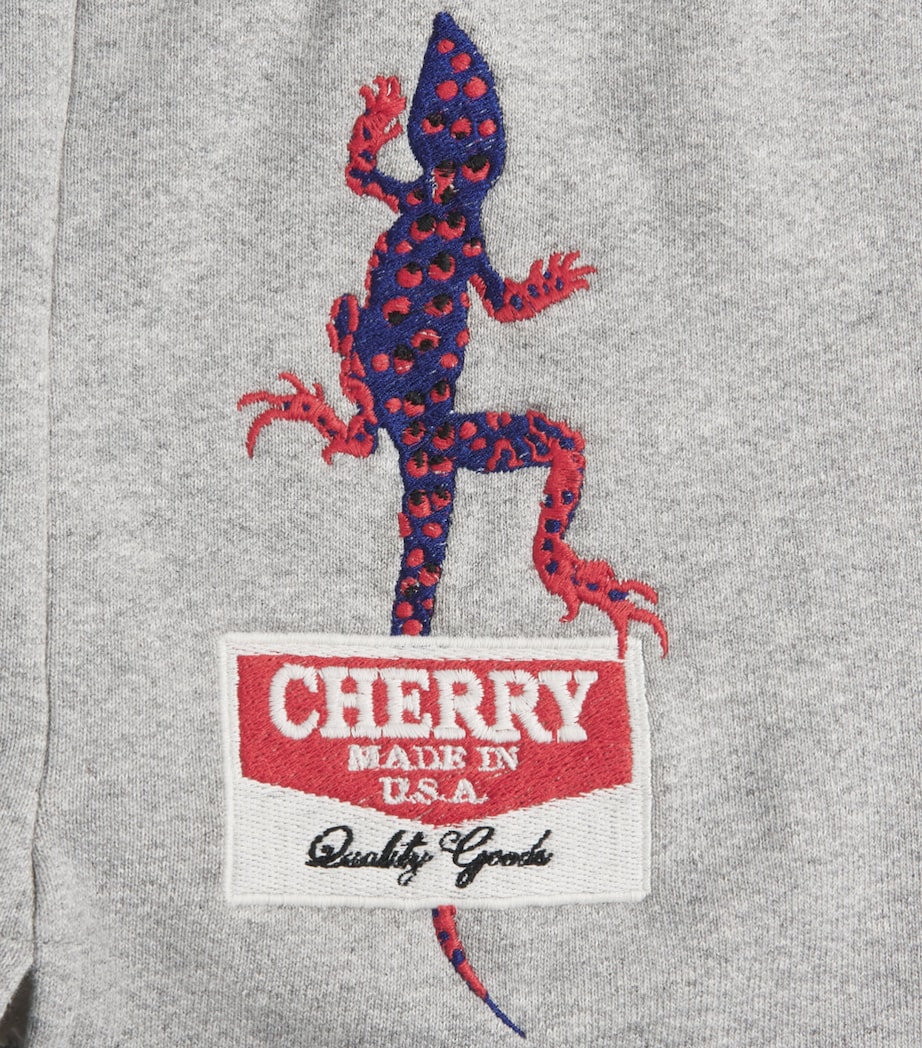 Cherry Los Angeles Mens Gecko Sweatshorts Heather Grey Image 6