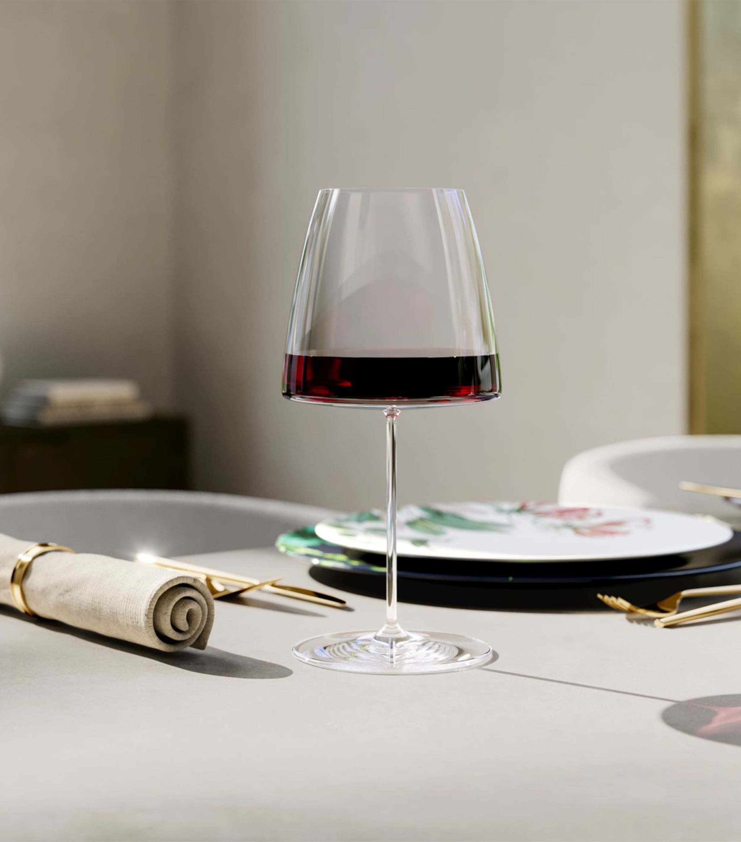 Set of 2 Crystal MetroChic Red Wine Glasses (200ml) CLEAR Image 4