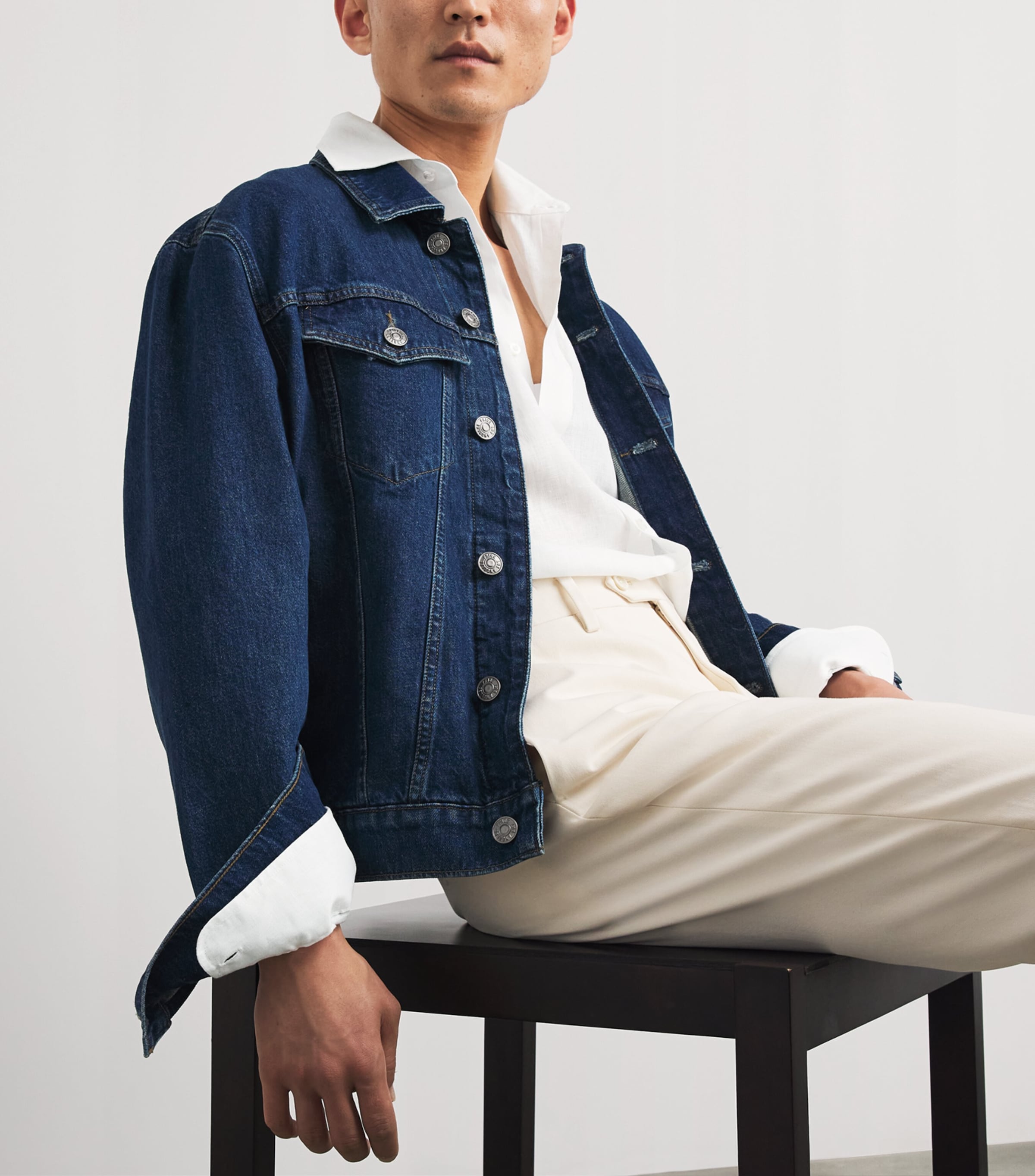 Ralph Lauren Purple Label Mens Linen Shirt White Image 3