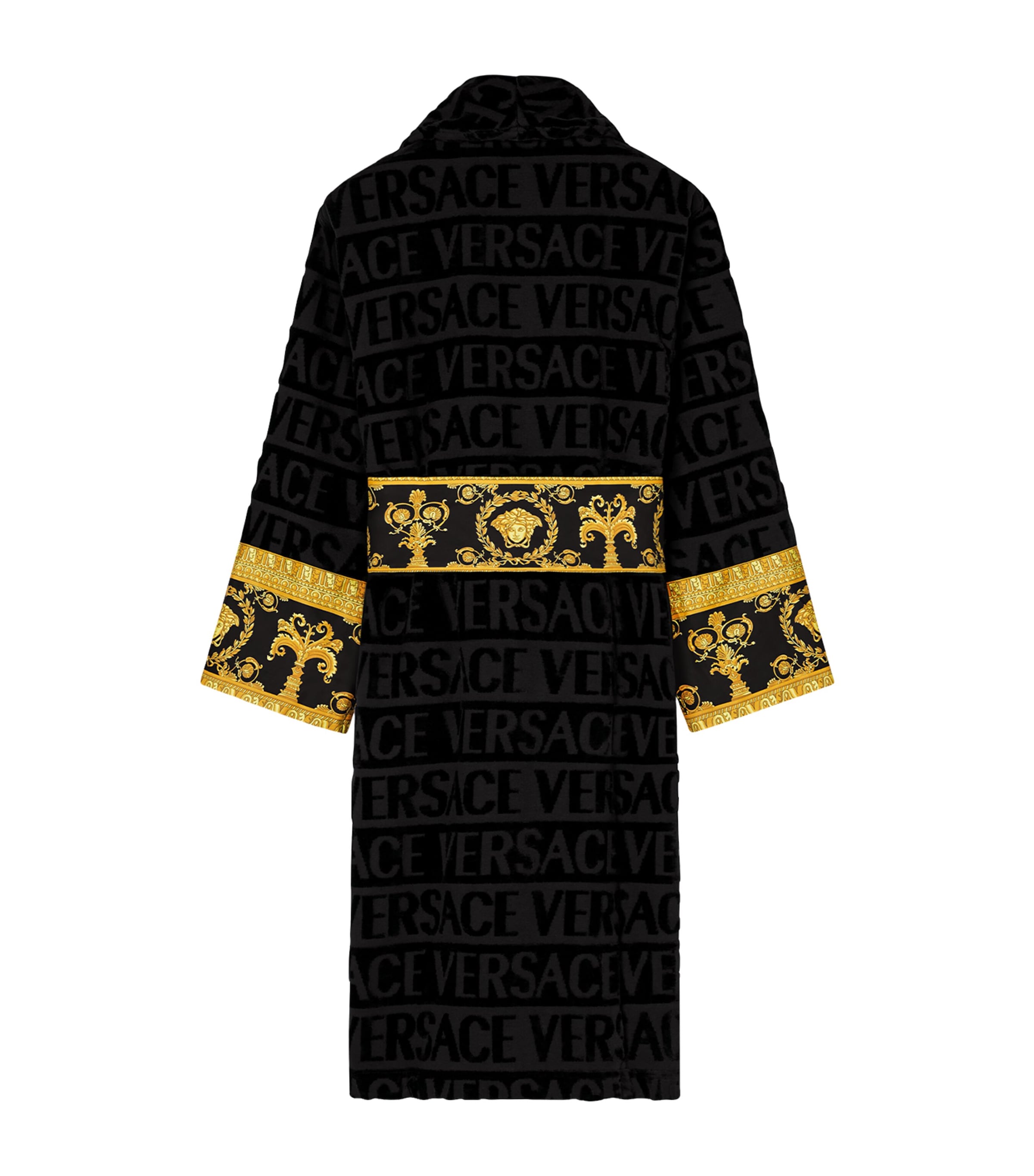 Cotton Baroque Robe BLACK Image 2
