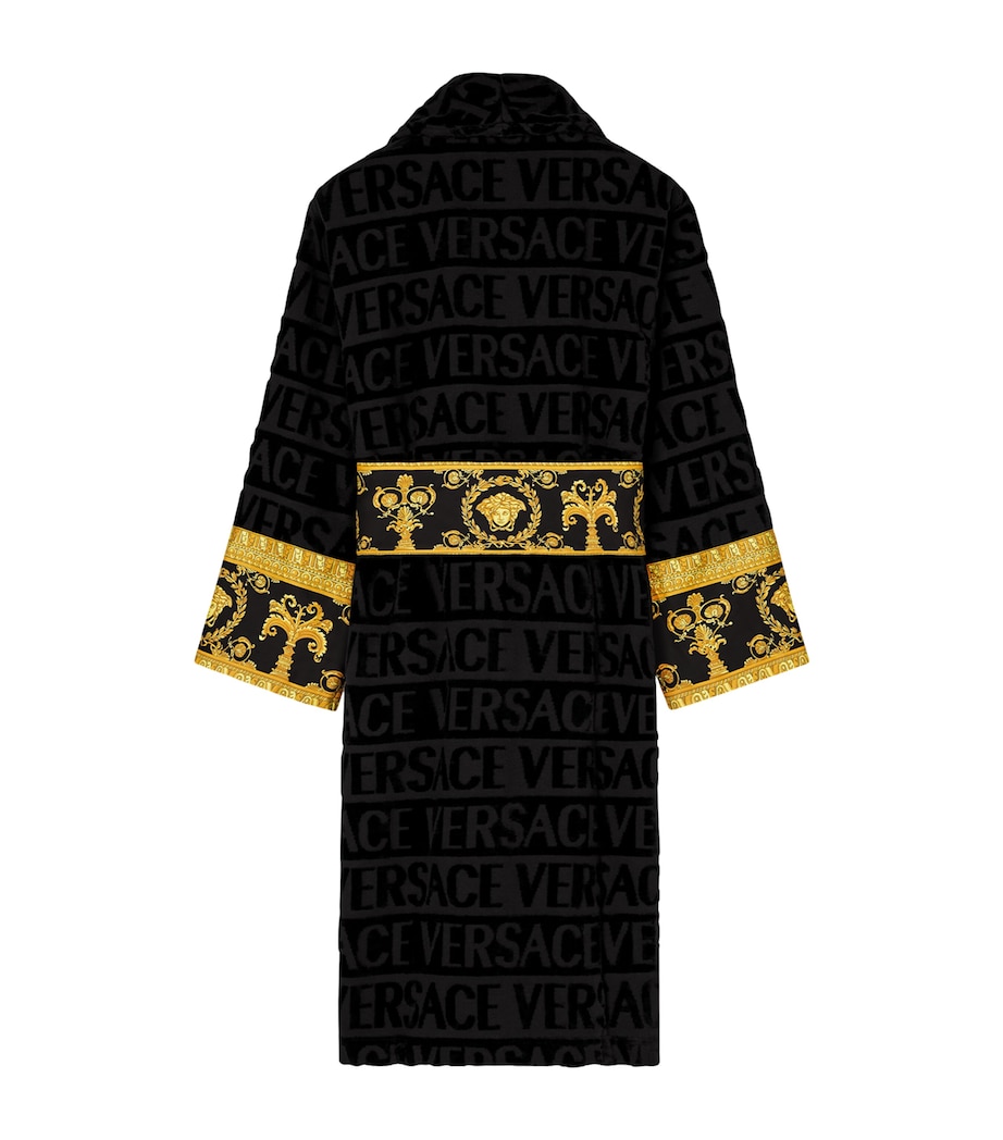 Cotton Baroque Robe BLACK Image 2