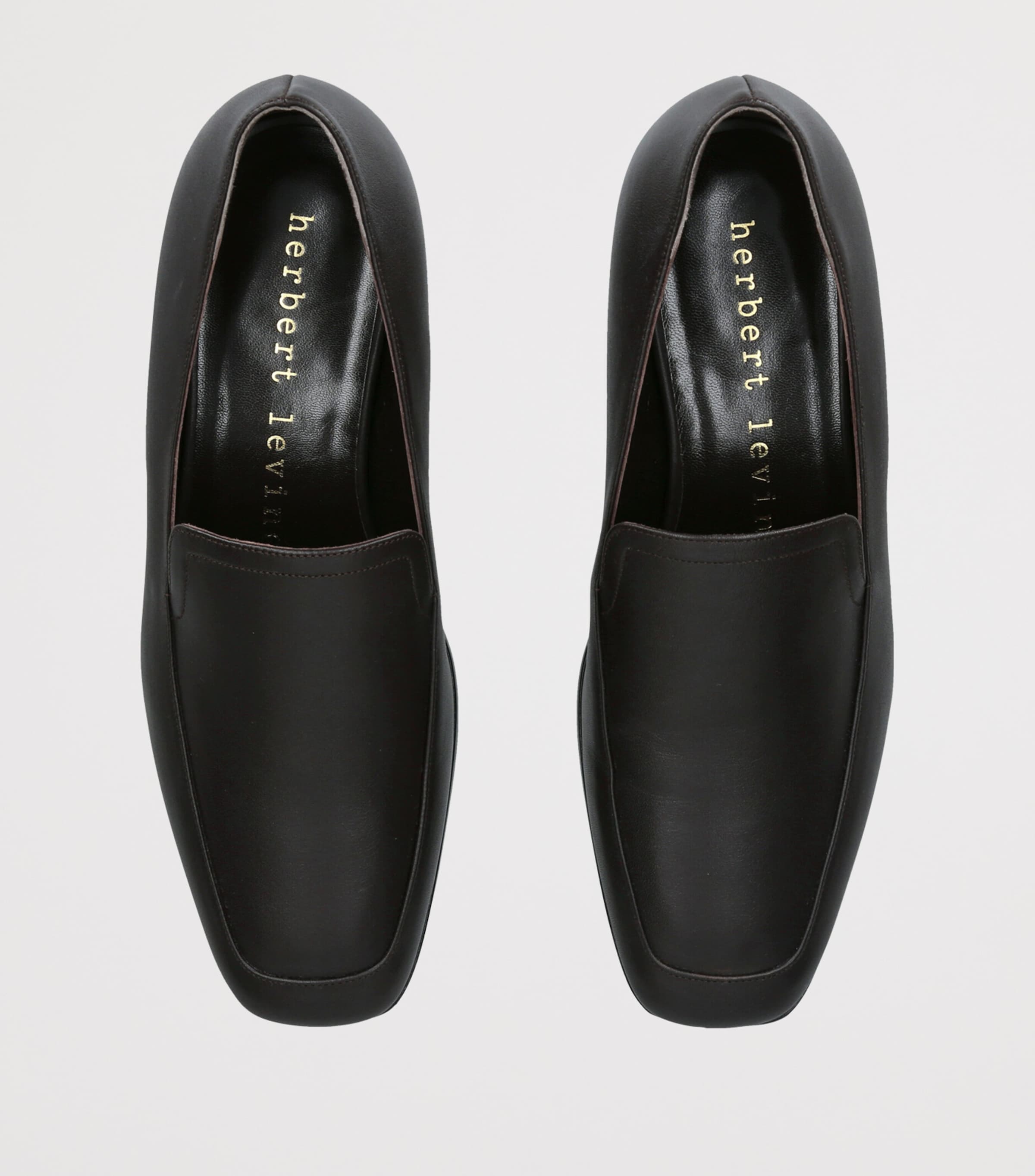 Herbert Levine Leather The Real Deal Loafers 25 Dark Brown Image 3