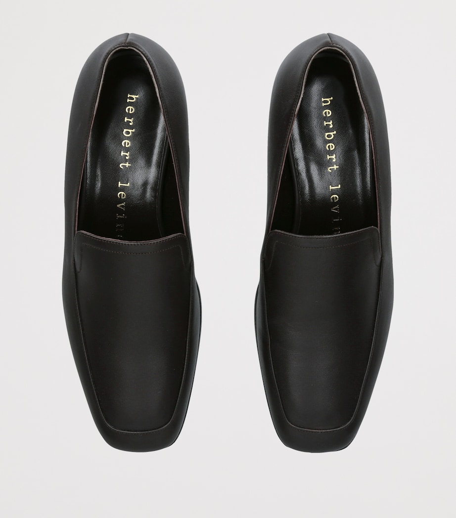Herbert Levine Leather The Real Deal Loafers 25 Dark Brown Image 3