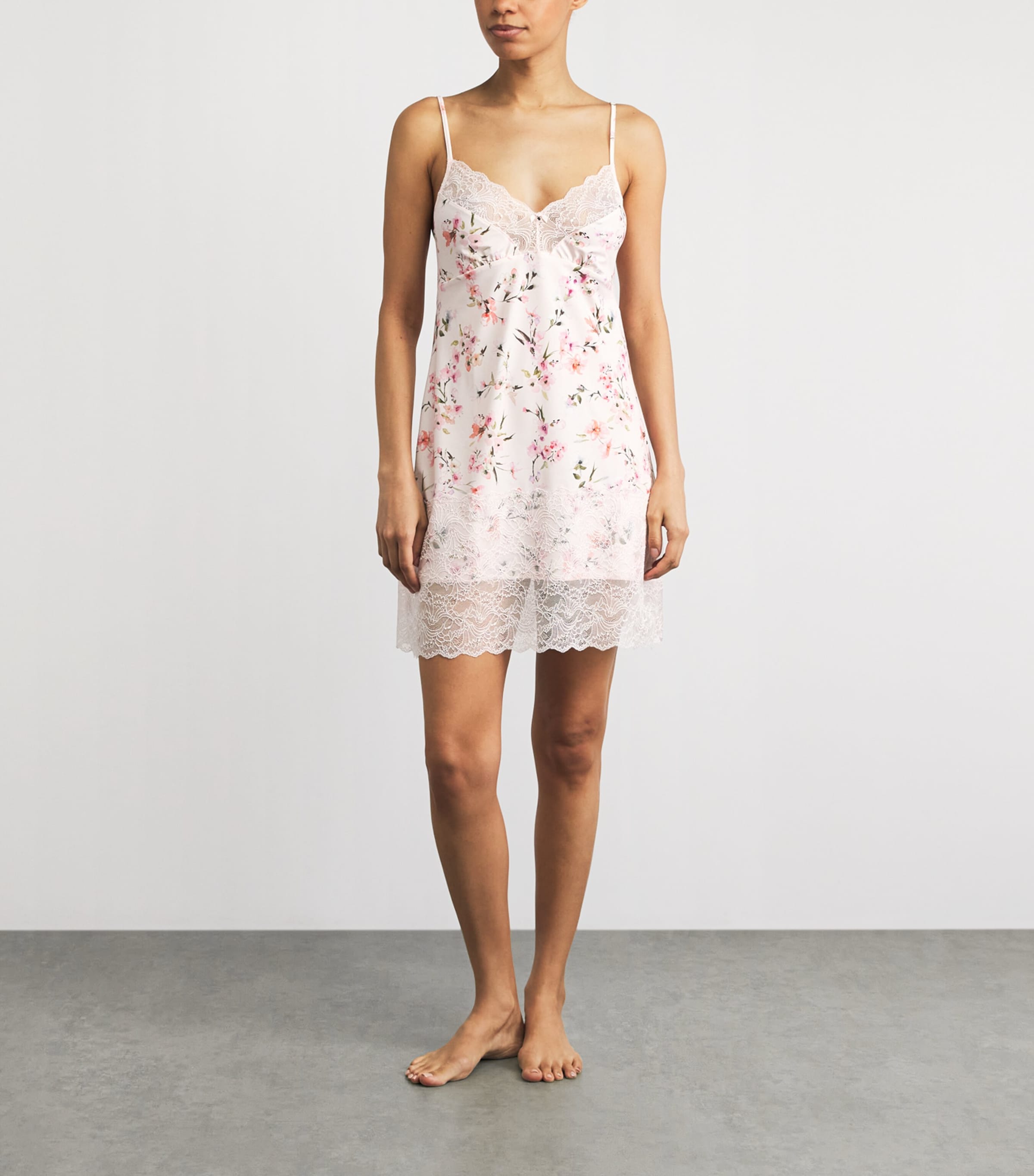 Fantasie Womens Lace-Trim Lucia Chemise Rosewater Image 2