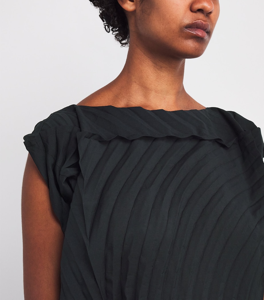 Paper Bag Pleats Top BLACK Image 6
