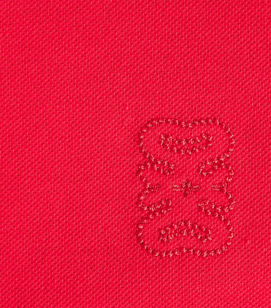 Sandro Paris Womens Cotton Polo Shirt Red Image 6