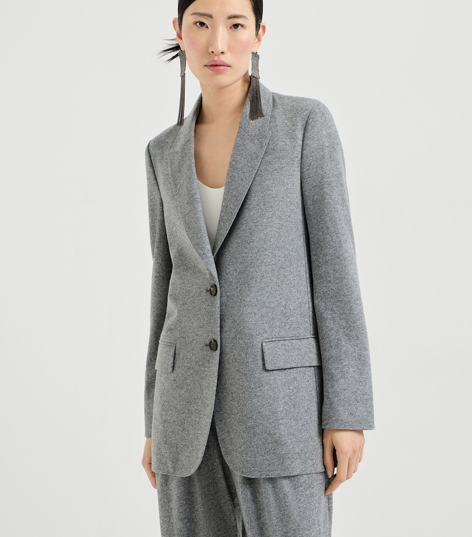 Brunello Cucinelli Womens Cashmere Deconstructed Blazer Image 3