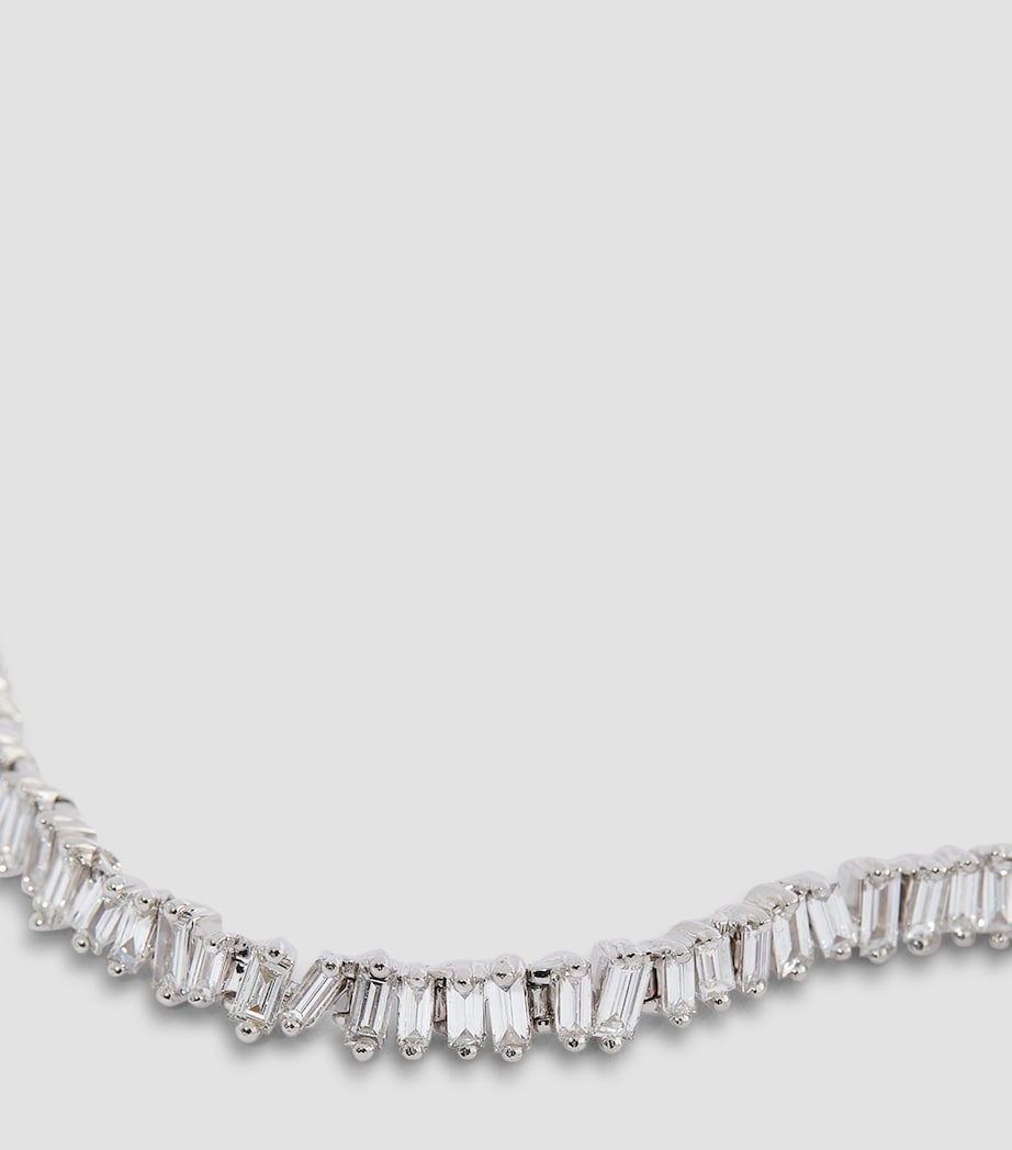 White Gold and Diamond Fireworks Three-Row Tennis Bracelet 18K WG/WD Image 6